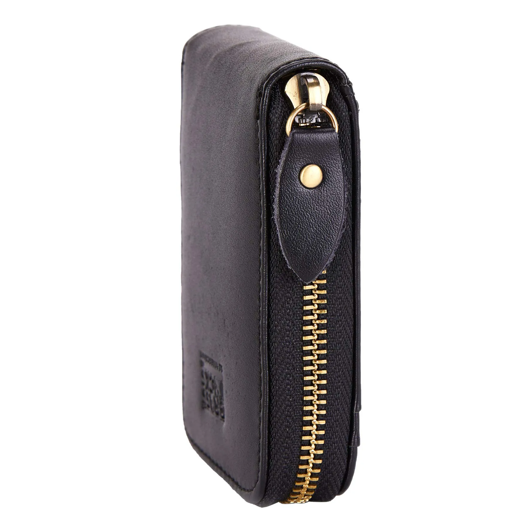 BRASS TACKS Leathercraft Portafoglio Portacarte in Vera Pelle con Protezione RFID, 13 Scomparti e Cerniera, Slim Compatto per Donna e Uomo - immagine 5