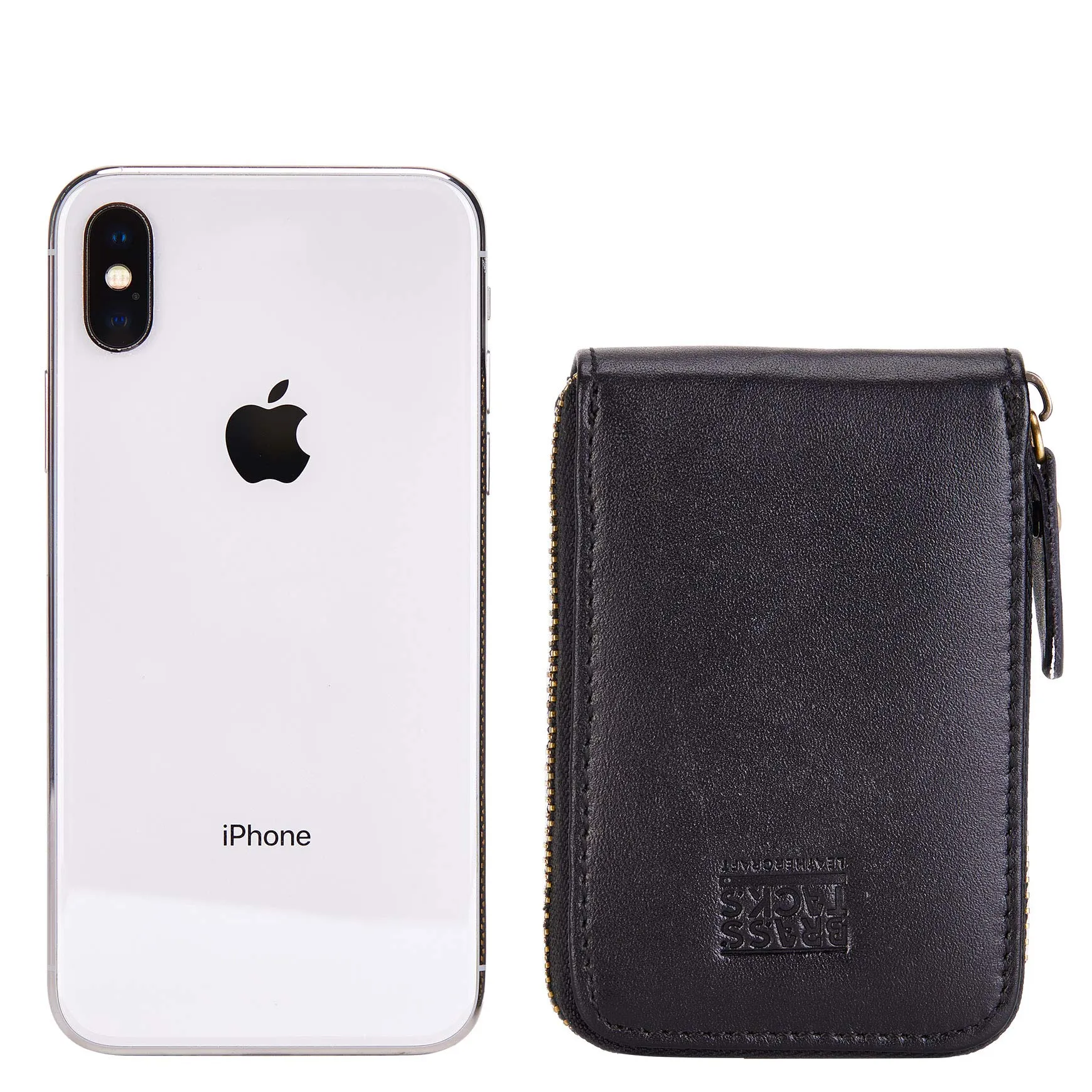 BRASS TACKS Leathercraft Portafoglio Portacarte in Vera Pelle con Protezione RFID, 13 Scomparti e Cerniera, Slim Compatto per Donna e Uomo - immagine 7