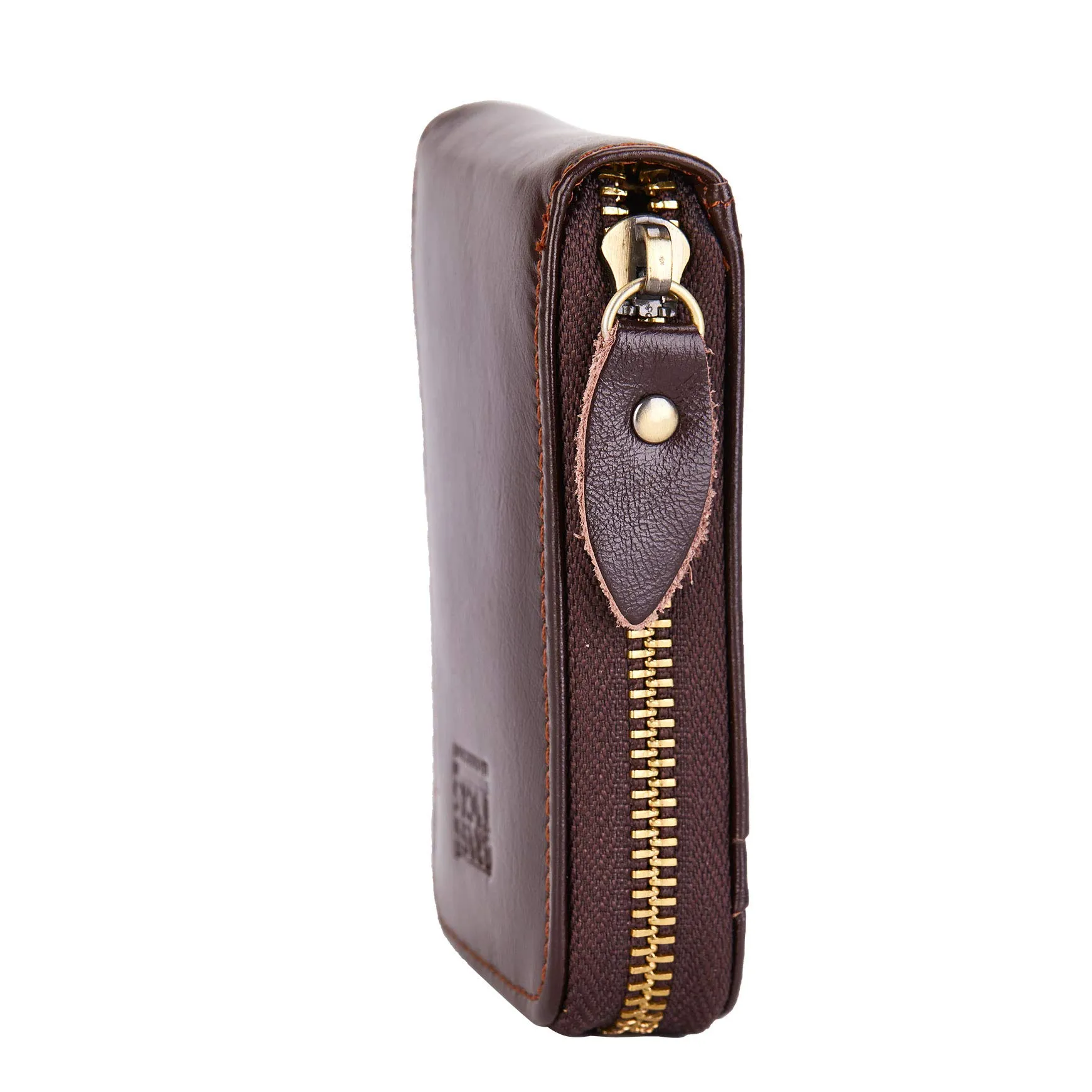 BRASS TACKS Leathercraft Portacarte in Vera Pelle con Protezione RFID e Cerniera, 13 Scomparti, BTPS007 - immagine 5