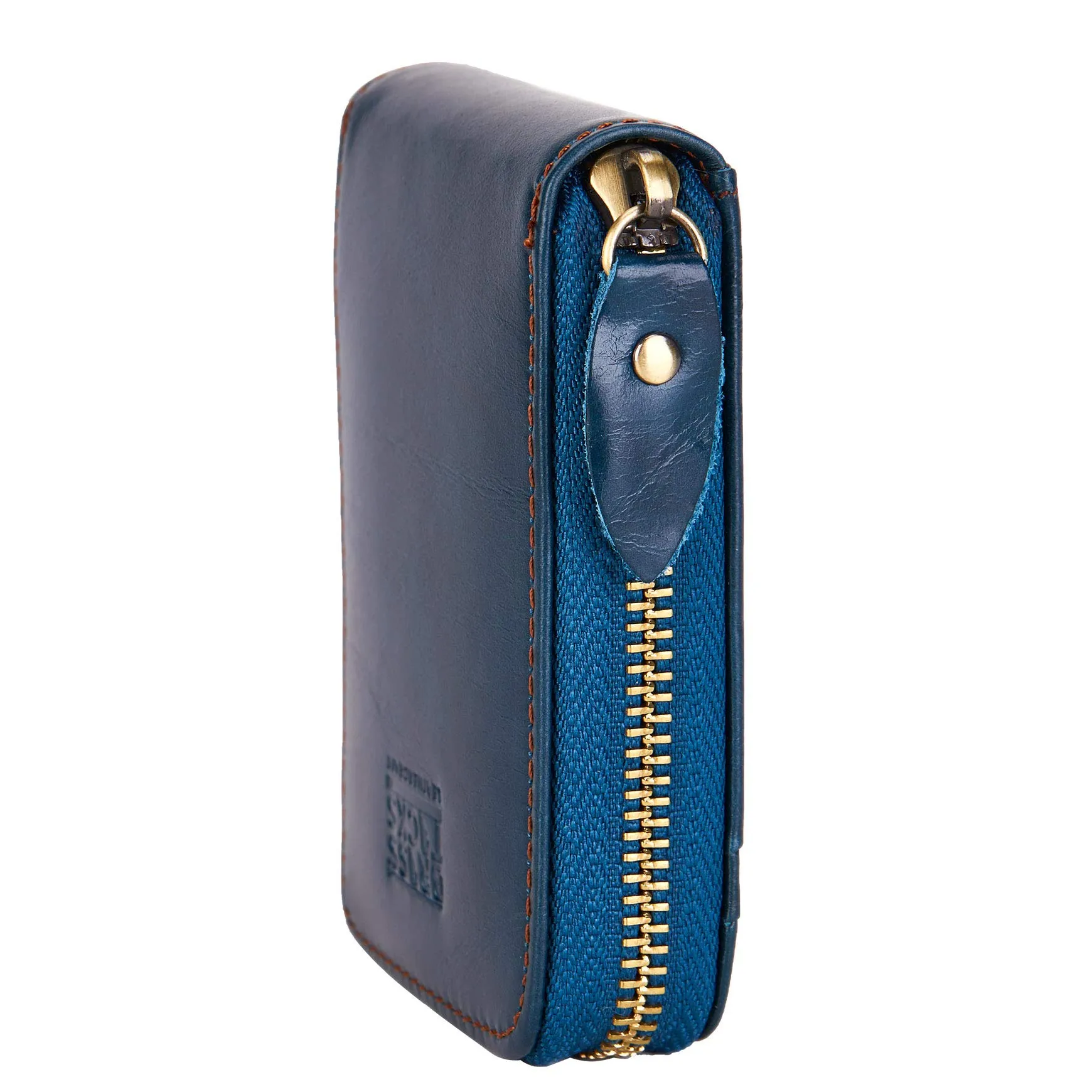 BRASS TACKS Leathercraft Portafoglio Portacarte in Vera Pelle con Protezione RFID, 13 Scomparti e Cerniera, Mini Slim per Donna e Uomo - immagine 5