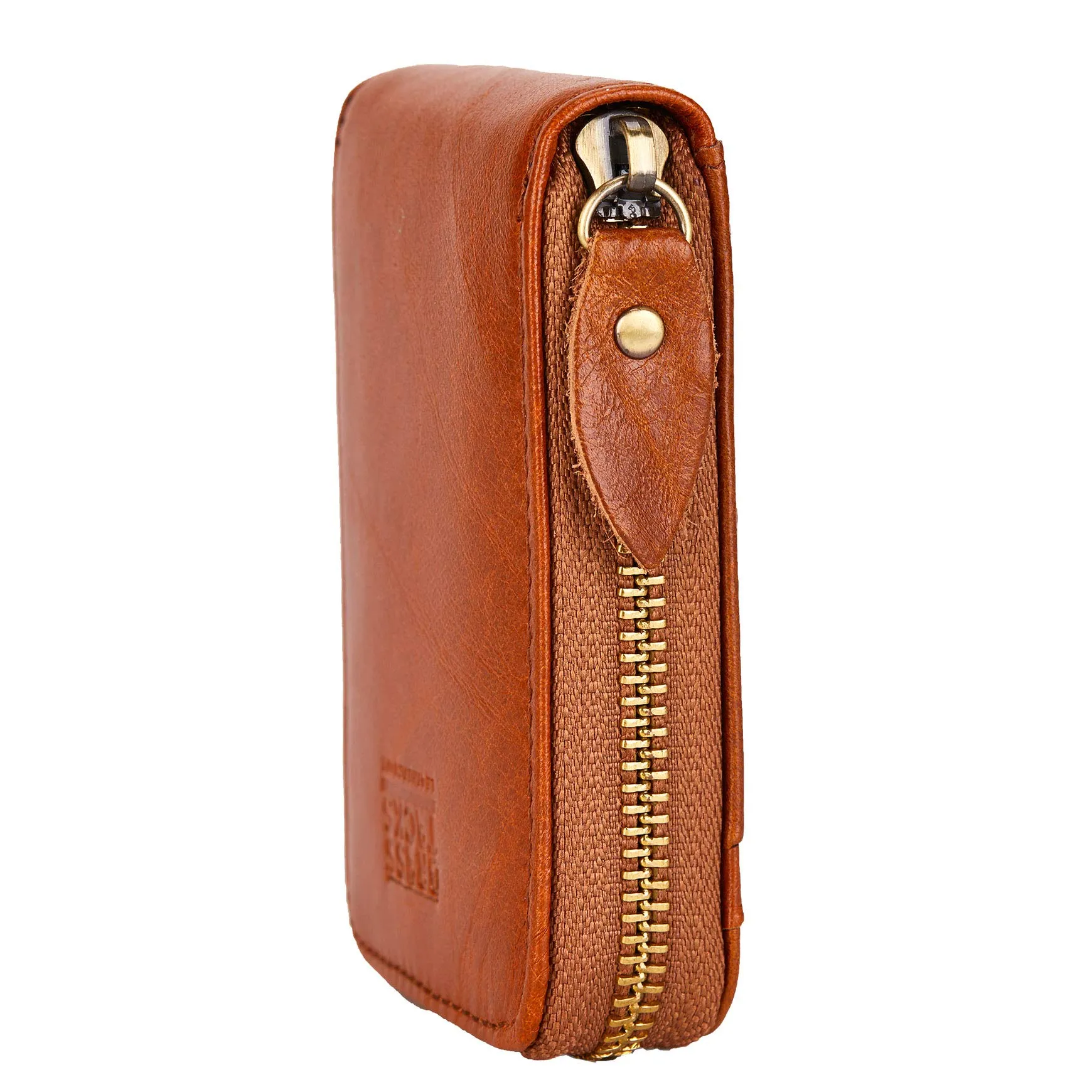 BRASS TACKS Leathercraft Portafoglio Portacarte in Vera Pelle RFID con Cerniera, 13 Scomparti, Slim Compatto per Donna e Uomo, BTPS007 - immagine 5