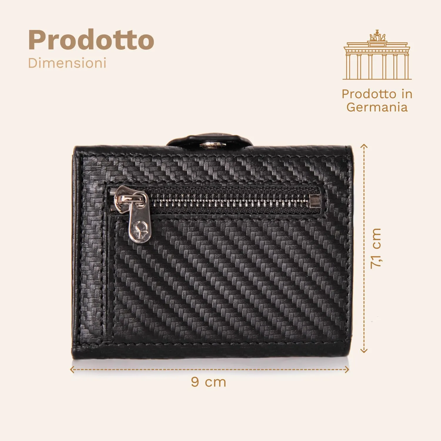 DONBOLSO Wallety NextGen I - Portafoglio in Pelle con Protezione RFID e Scomparto per Monete, Nero - immagine 3