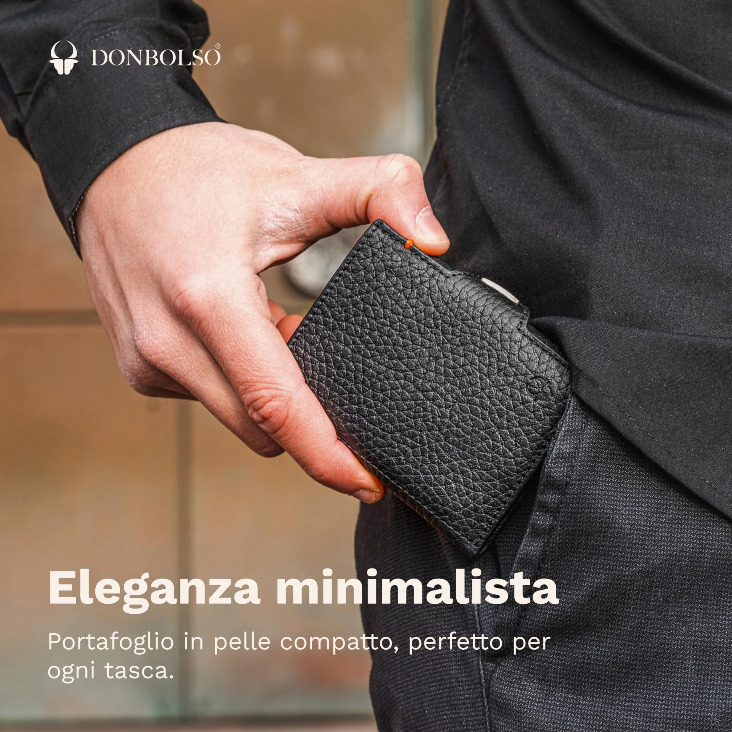 DONBOLSO Wallety NextGen I - Portafoglio in pelle con protezione RFID e scomparto portamonete - immagine 2
