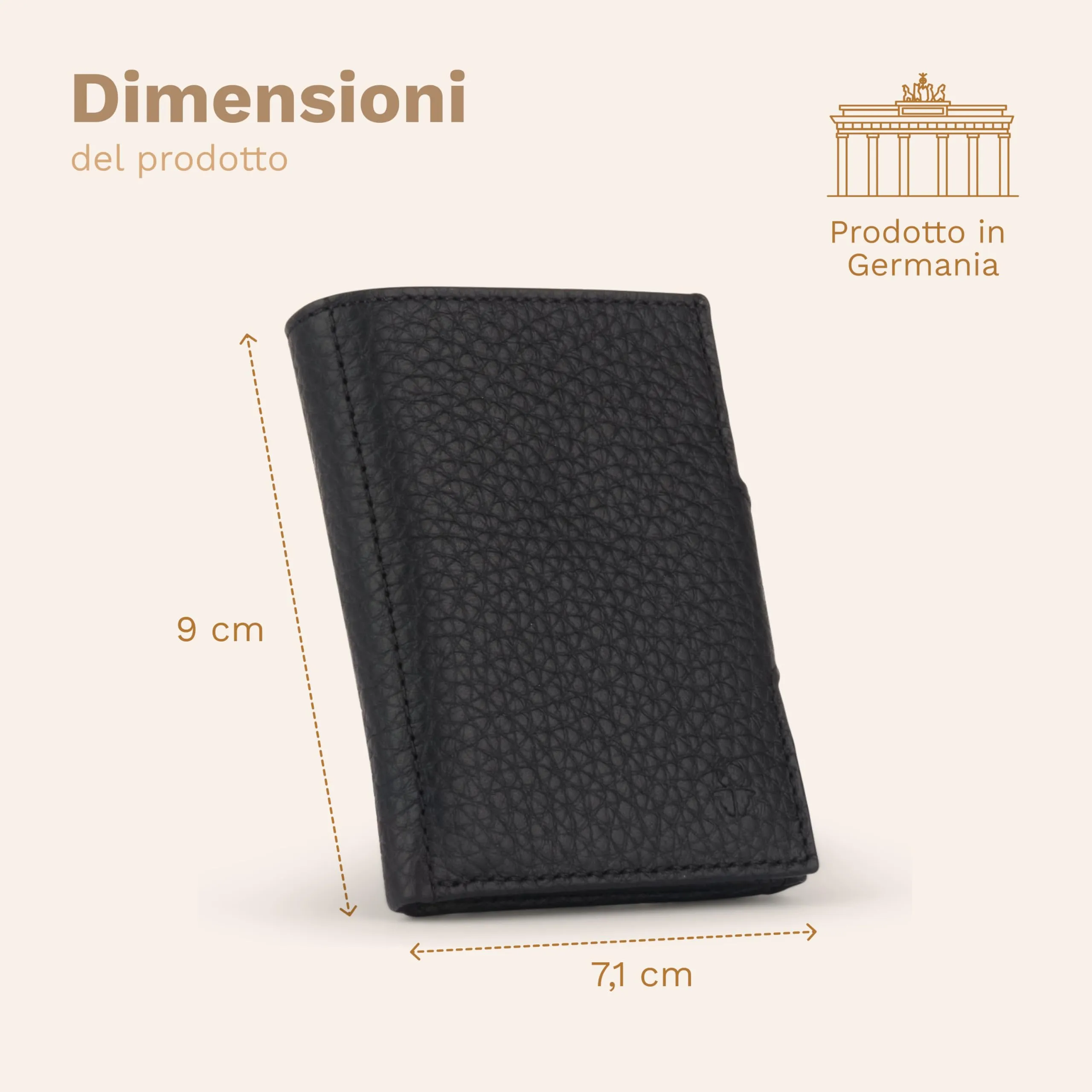 DONBOLSO Wallety NextGen I - Portafoglio in pelle con protezione RFID e scomparto portamonete - immagine 3