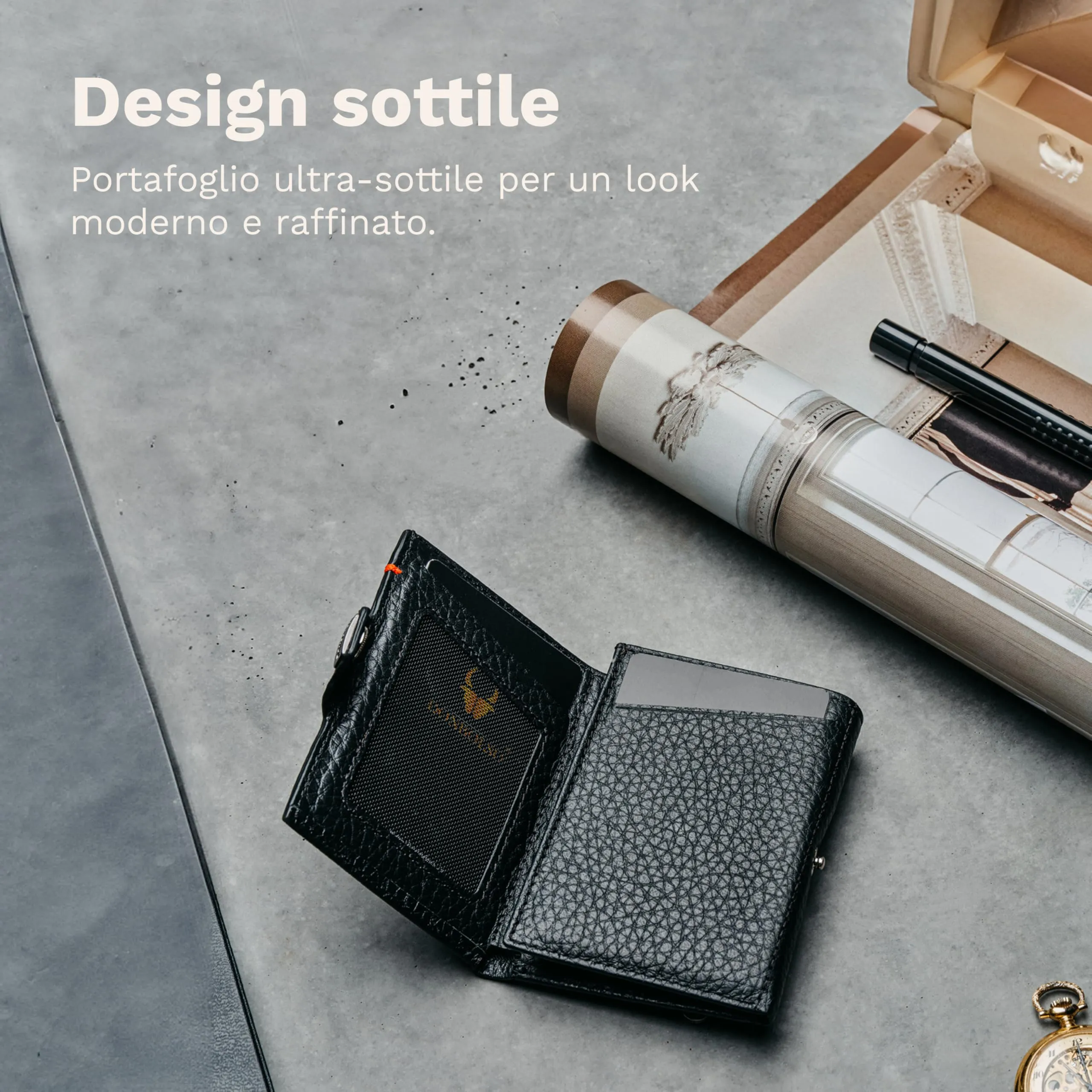 DONBOLSO Wallety NextGen I - Portafoglio in pelle con protezione RFID e scomparto portamonete - immagine 4