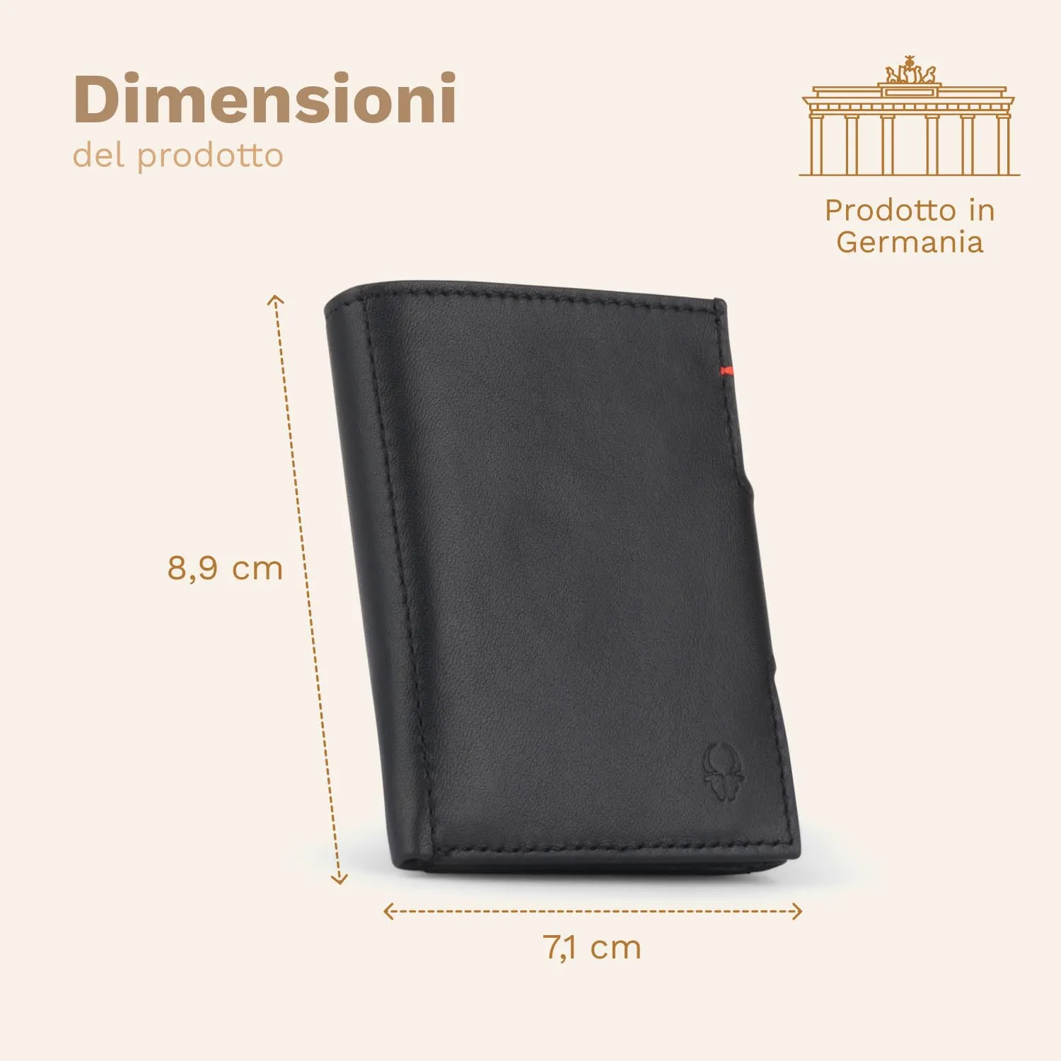 DONBOLSO Portafoglio Uomo Slim in Pelle Nappa Nero con Protezione RFID - immagine 3