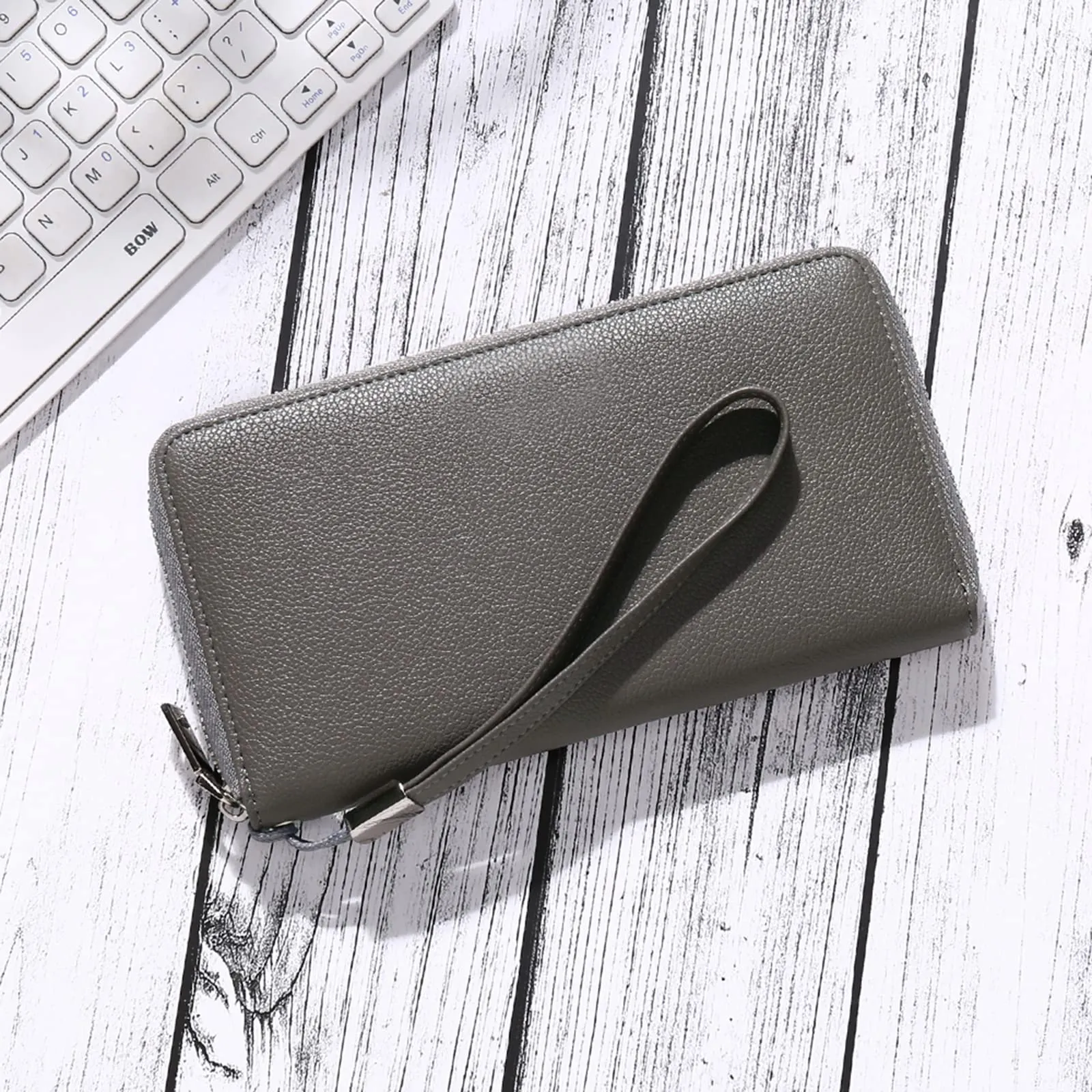GAEKEAO Portafoglio Donna Grande in Pelle con Blocco RFID e Portamonete con Chiusura a Cerniera - immagine 10