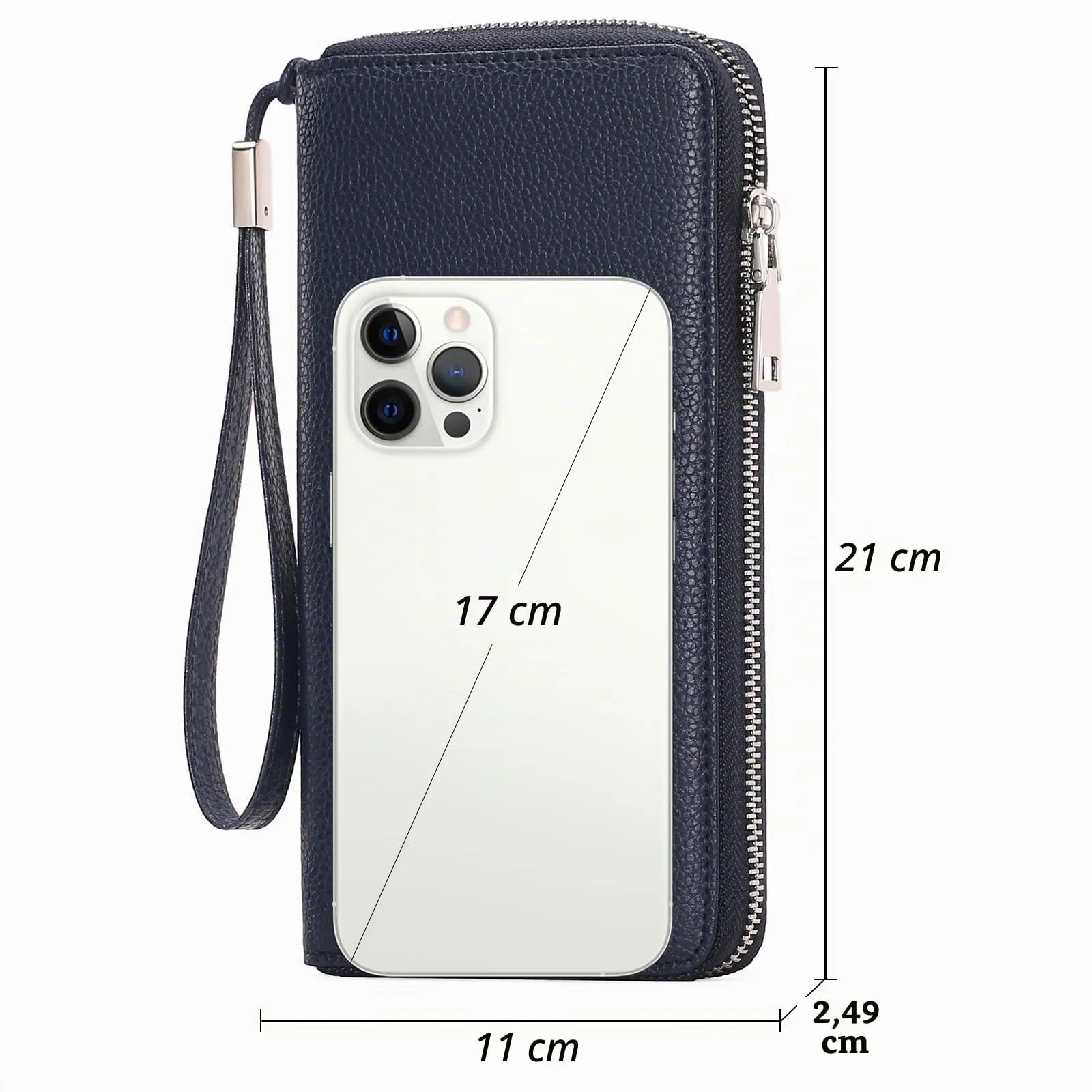 GAEKEAO Portafoglio Donna in Pelle PU con Blocco RFID e Chiusura a Cerniera - immagine 4