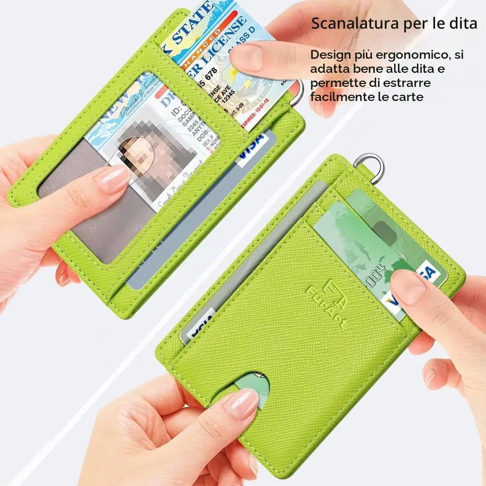 FurArt Porta Carte di Credito Slim con Protezione RFID per Uomo e Donna - immagine 3
