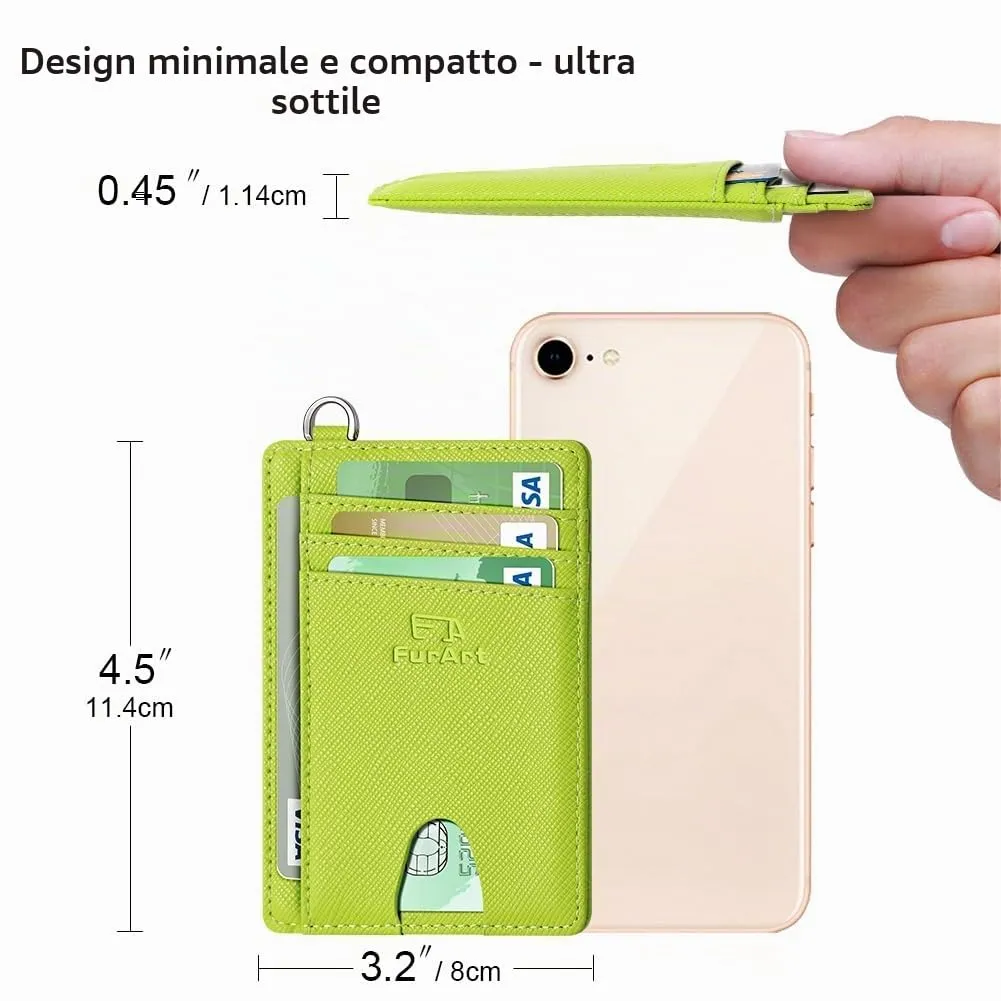 FurArt Porta Carte di Credito Slim con Protezione RFID per Uomo e Donna - immagine 7