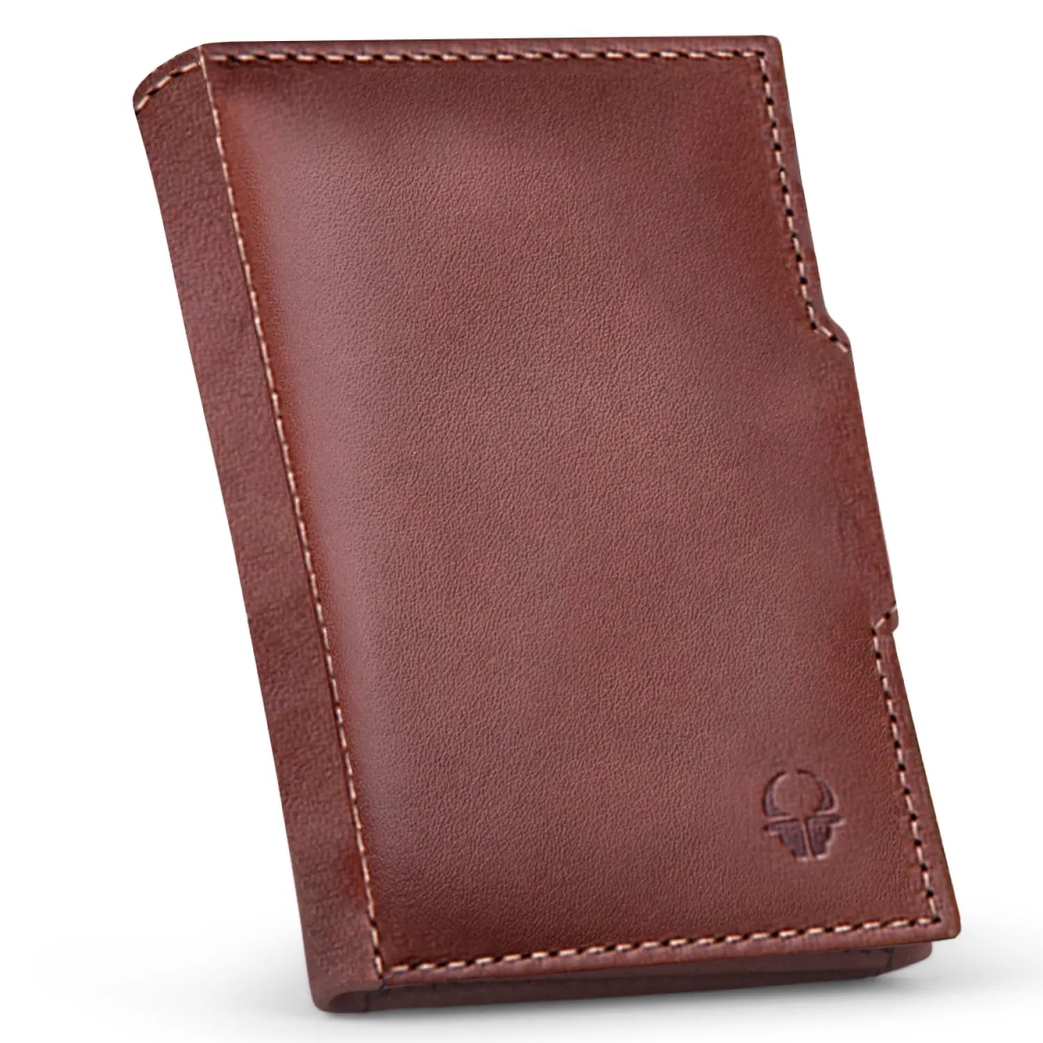 DONBOLSO NextGen Portafoglio Uomo Slim in Pelle con Protezione RFID e Portamonete, Nappa Marrone - immagine 1
