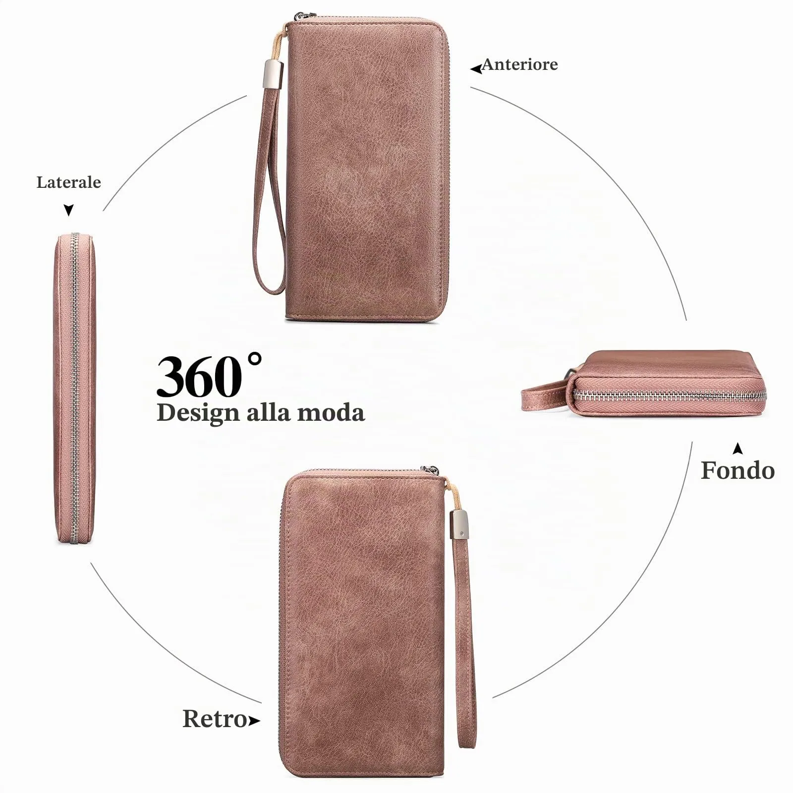 GAEKEAO Portafoglio Donna in Pelle con Bloccaggio RFID e Porta Carte di Credito - immagine 4