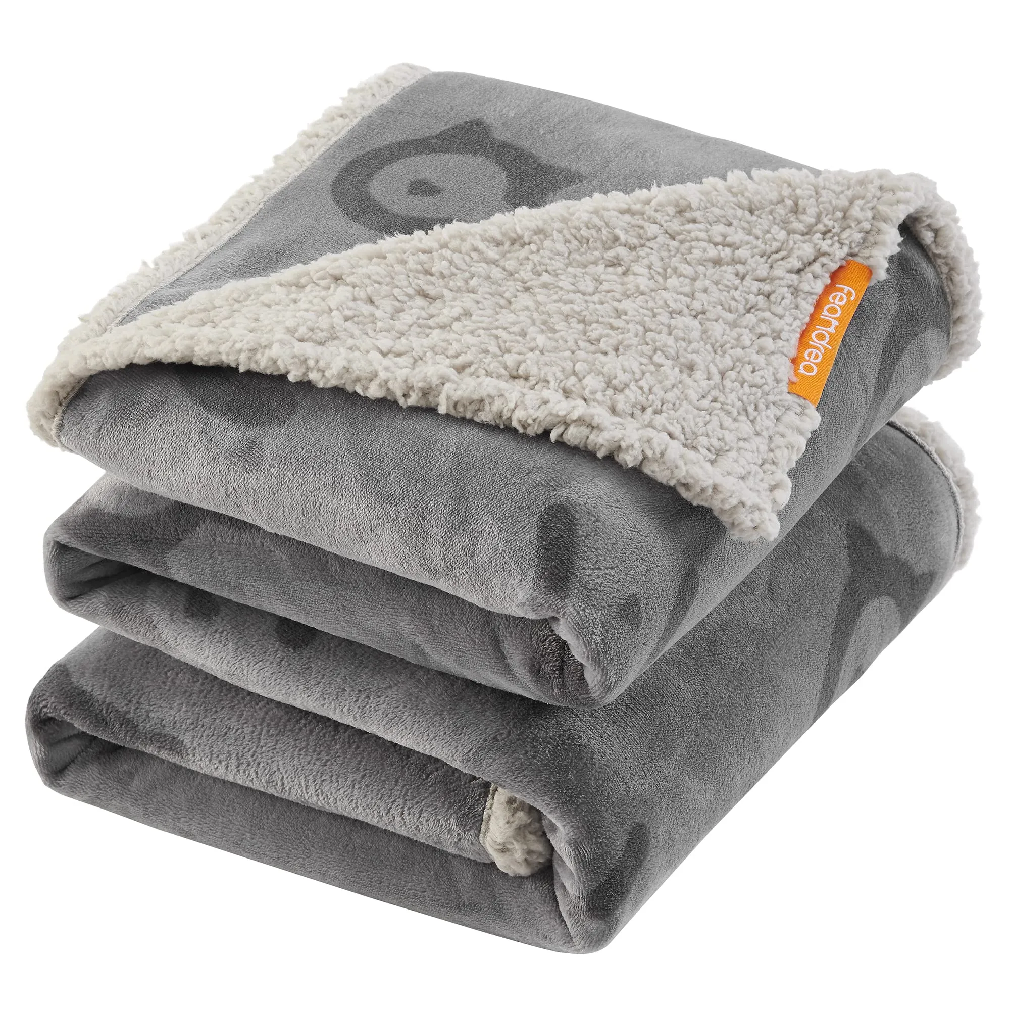 Feandrea Coperta Impermeabile per Cani e Gatti, Sherpa e Flanella Reversibile, 203 x 152 cm, XXL, Grigio PPB080G01 - immagine 1