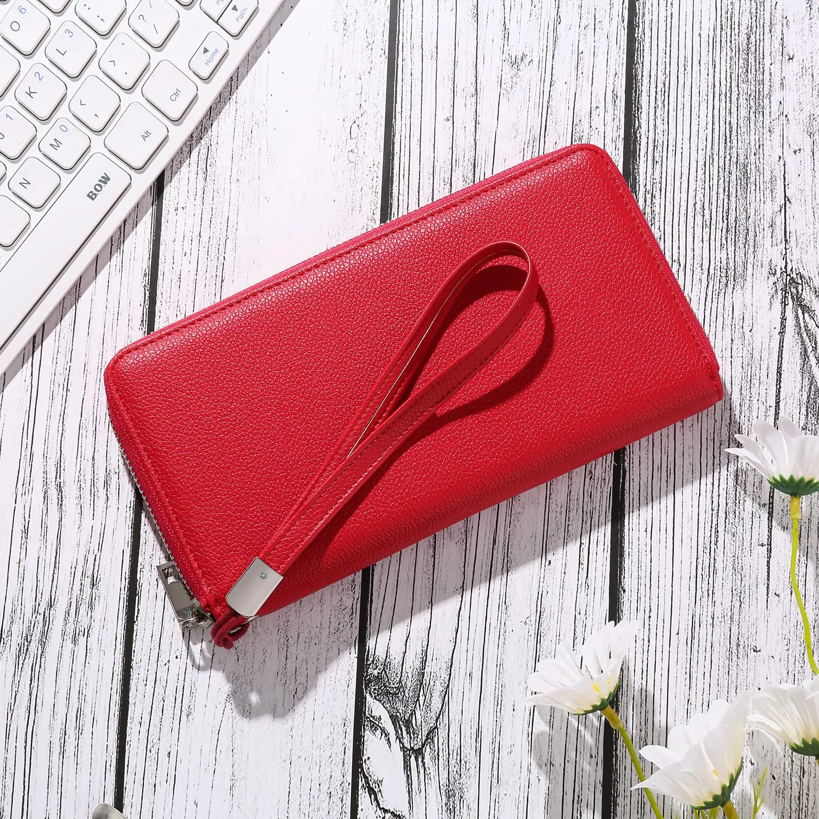 GAEKEAO Portafoglio Donna in Pelle con Blocco RFID e Portamonete con Chiusura a Cerniera - immagine 8