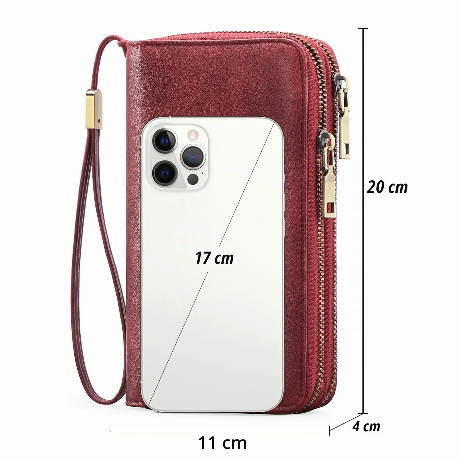 GAEKEAO Portafoglio Donna in Pelle Vegan con Doppia Cerniera e Blocco RFID - immagine 5