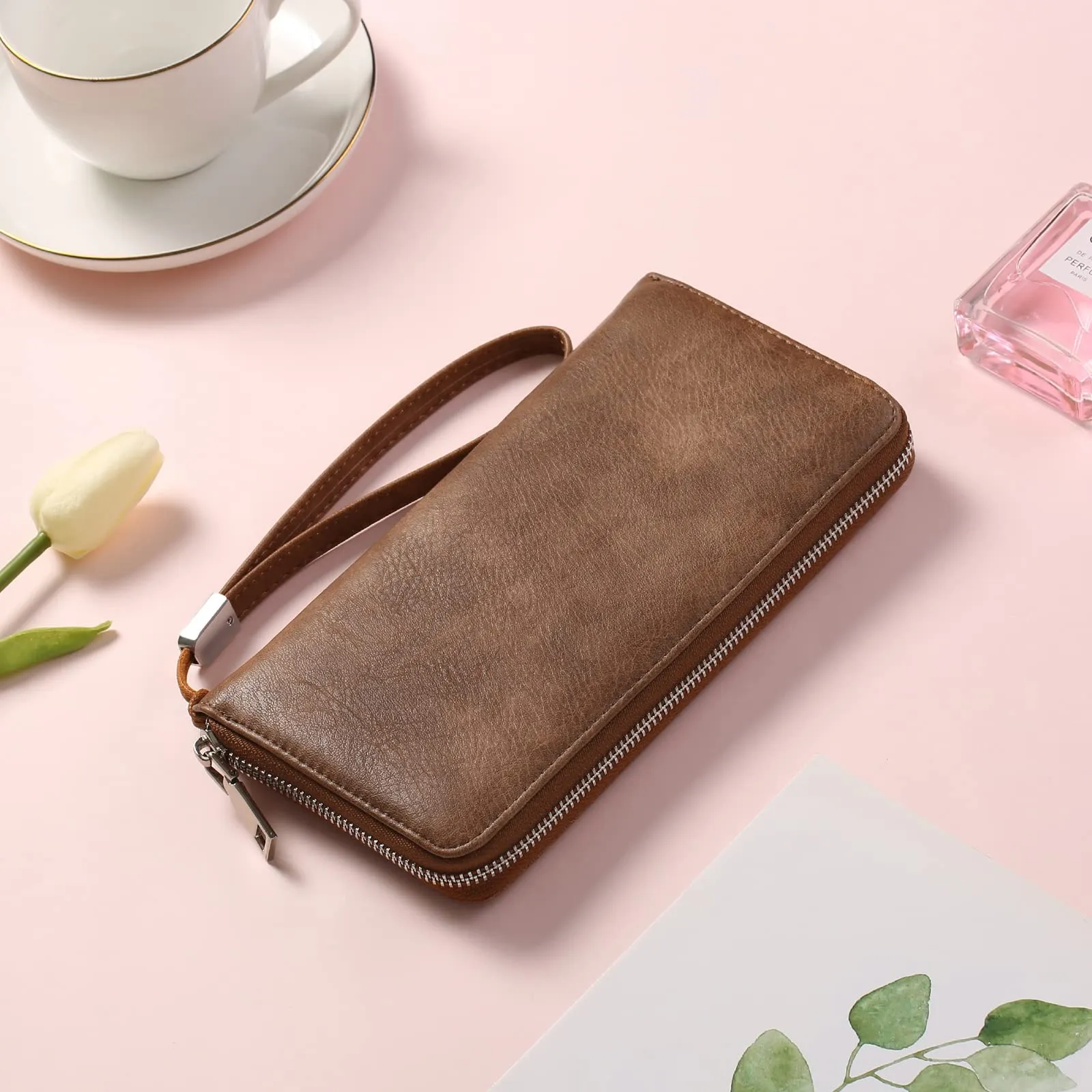 GAEKEAO Portafoglio Donna in Pelle con Bloccaggio RFID e Cinturino Rimovibile - immagine 7