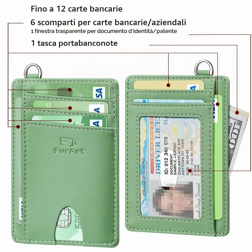 FurArt Porta Carte di Credito Slim con Protezione RFID per Uomo e Donna - immagine 6