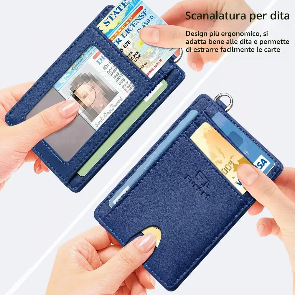 FurArt Porta Carte di Credito Slim con Protezione RFID per Uomo e Donna - immagine 3