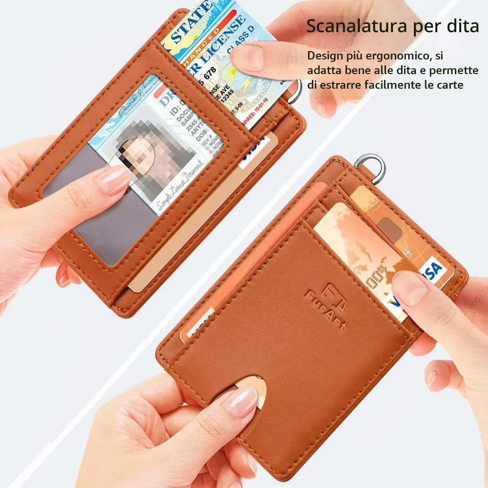 FurArt Porta Carte di Credito Slim con Protezione RFID per Uomo e Donna - immagine 3