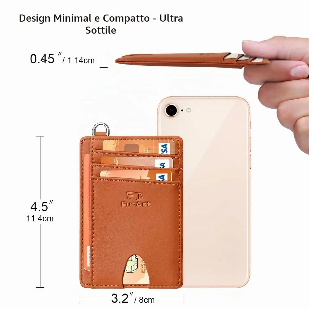 FurArt Porta Carte di Credito Slim con Protezione RFID per Uomo e Donna - immagine 7