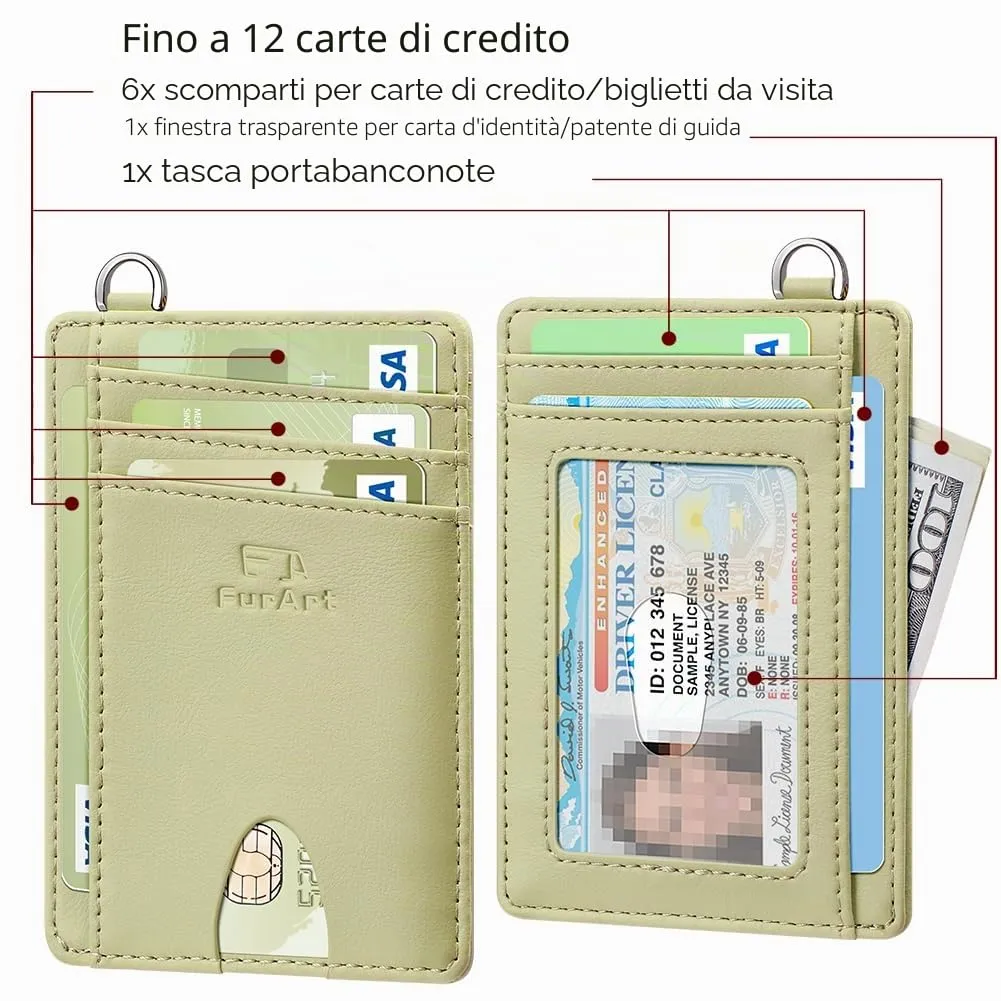 FurArt Porta Carte di Credito Slim con Protezione RFID per Uomo e Donna - immagine 6