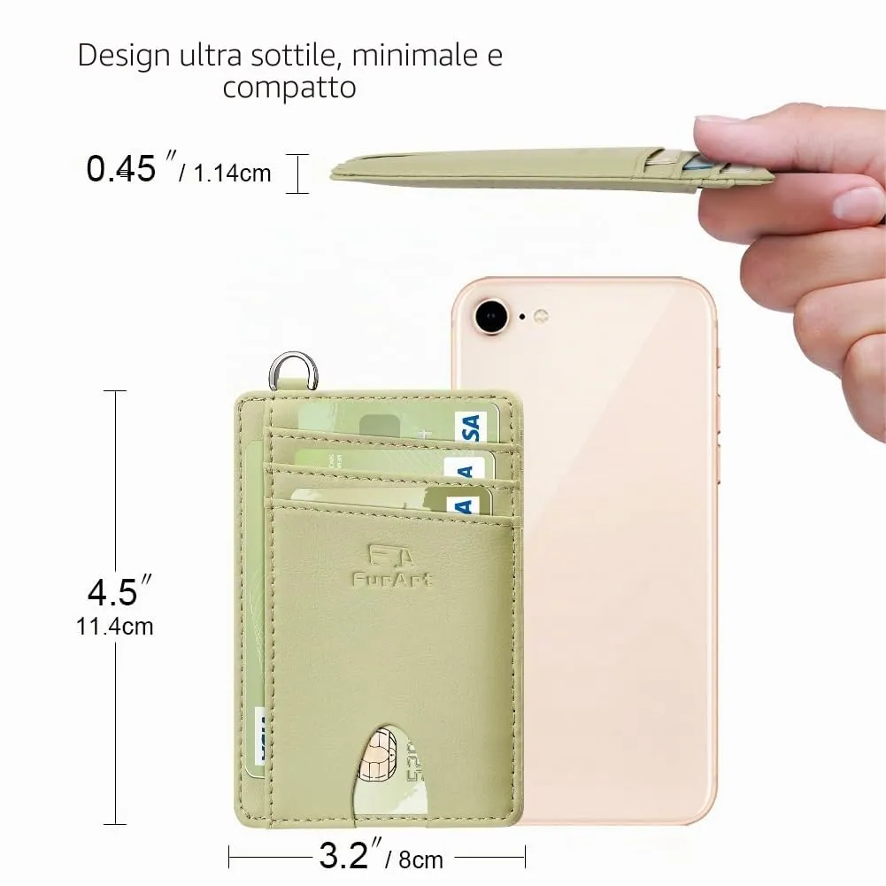 FurArt Porta Carte di Credito Slim con Protezione RFID per Uomo e Donna - immagine 7