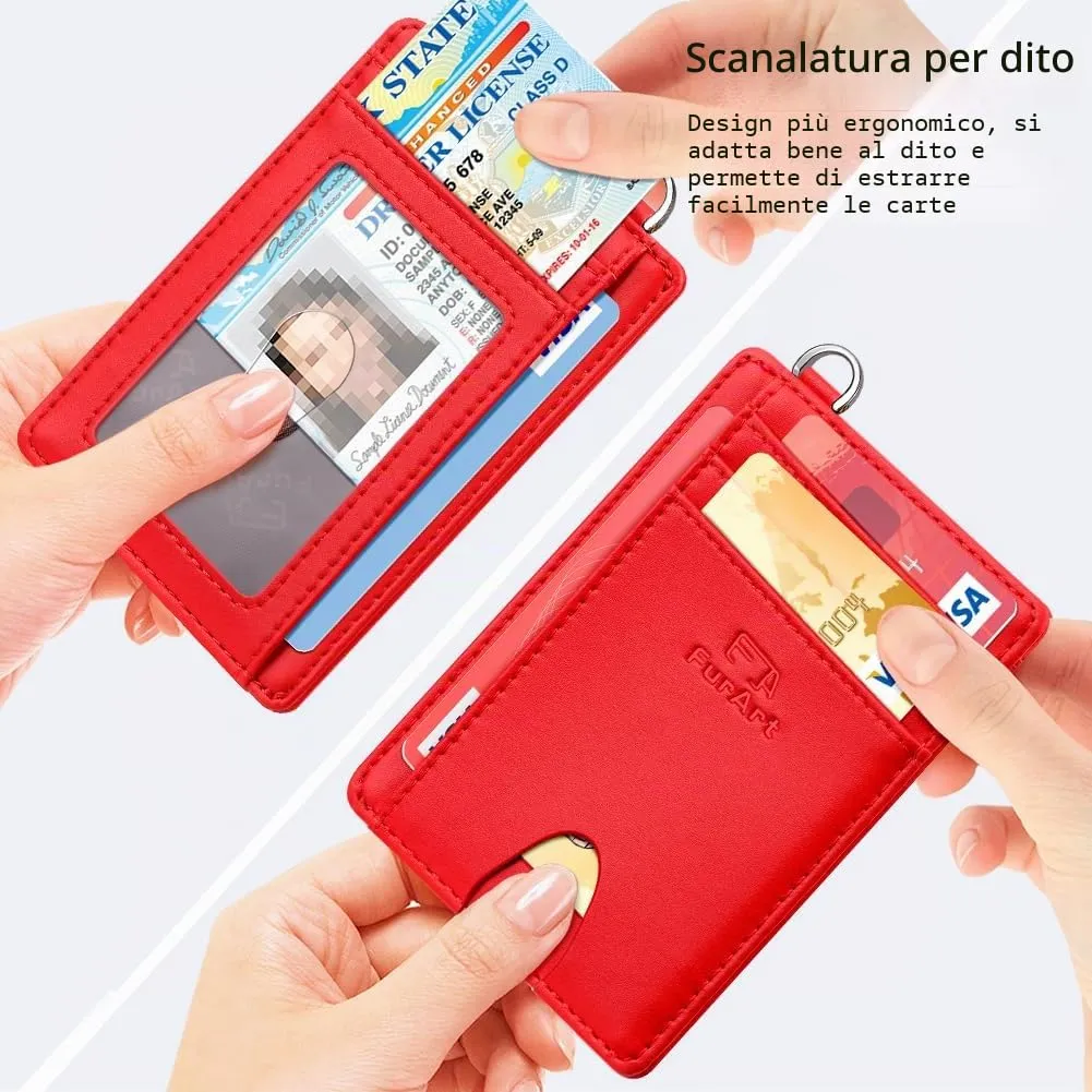FurArt Porta Carte di Credito Slim con Protezione RFID per Uomo e Donna - immagine 3