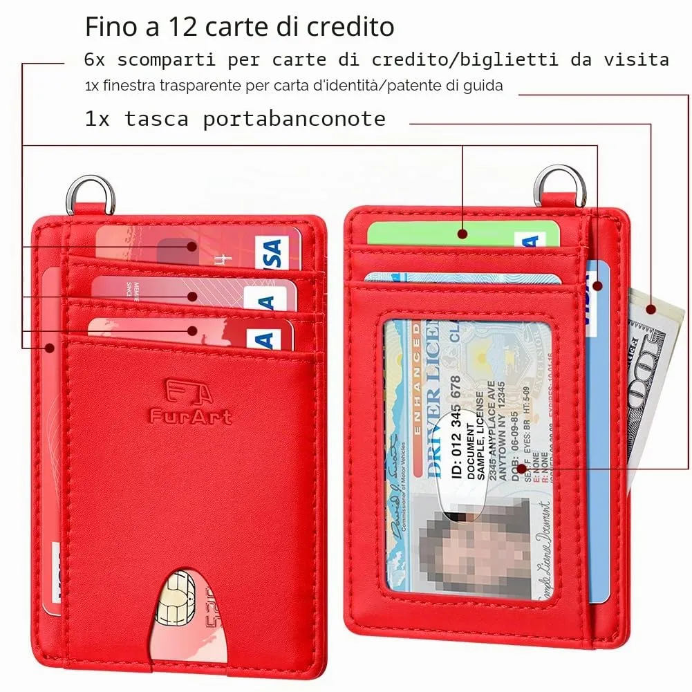 FurArt Porta Carte di Credito Slim con Protezione RFID per Uomo e Donna - immagine 6
