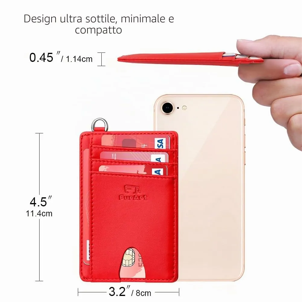 FurArt Porta Carte di Credito Slim con Protezione RFID per Uomo e Donna - immagine 7
