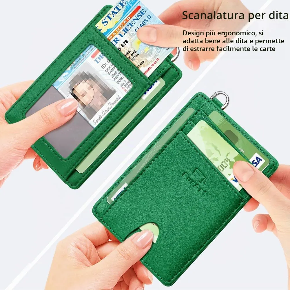 FurArt Porta Carte di Credito RFID Sottile per Uomo e Donna - immagine 3