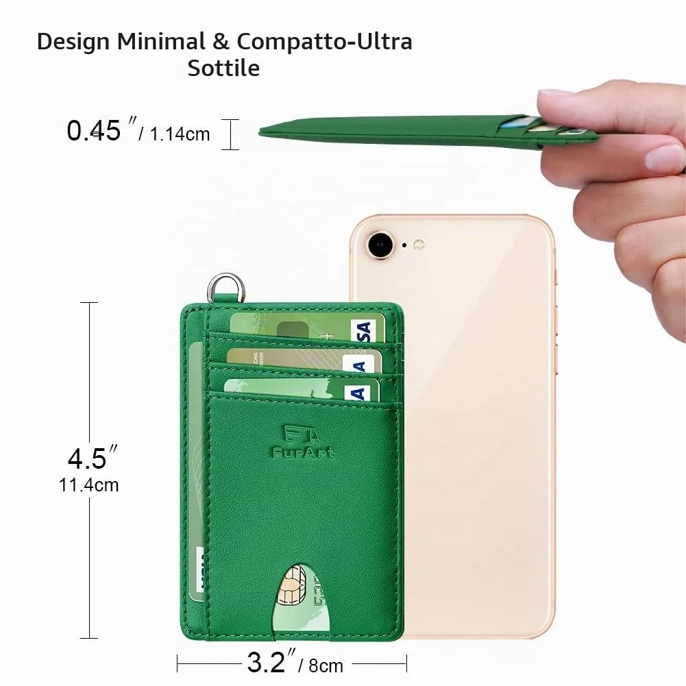 FurArt Porta Carte di Credito RFID Sottile per Uomo e Donna - immagine 7