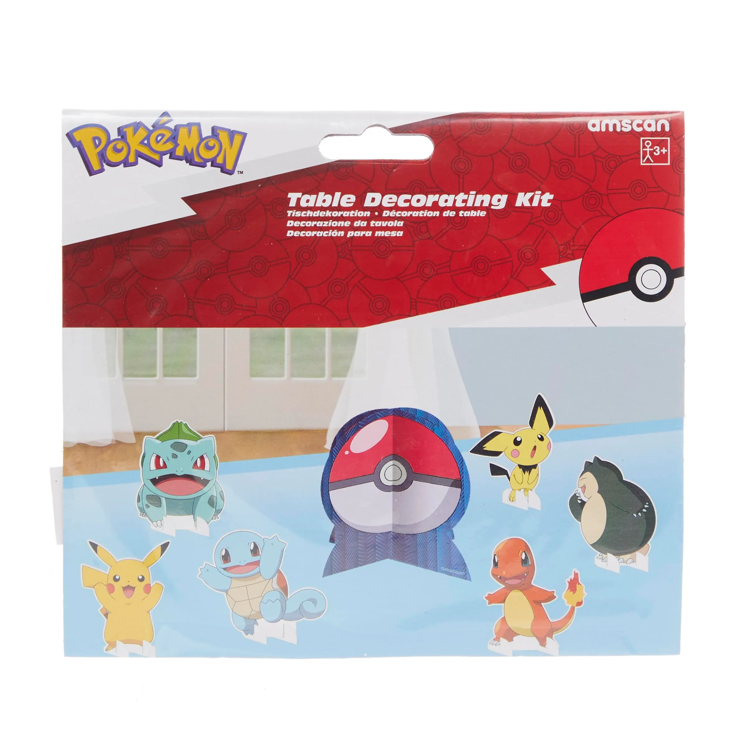 Amscan 9917124 - Decorazioni centrotavola per feste di compleanno per bambini Pokémon - 7 pezzi - immagine 2