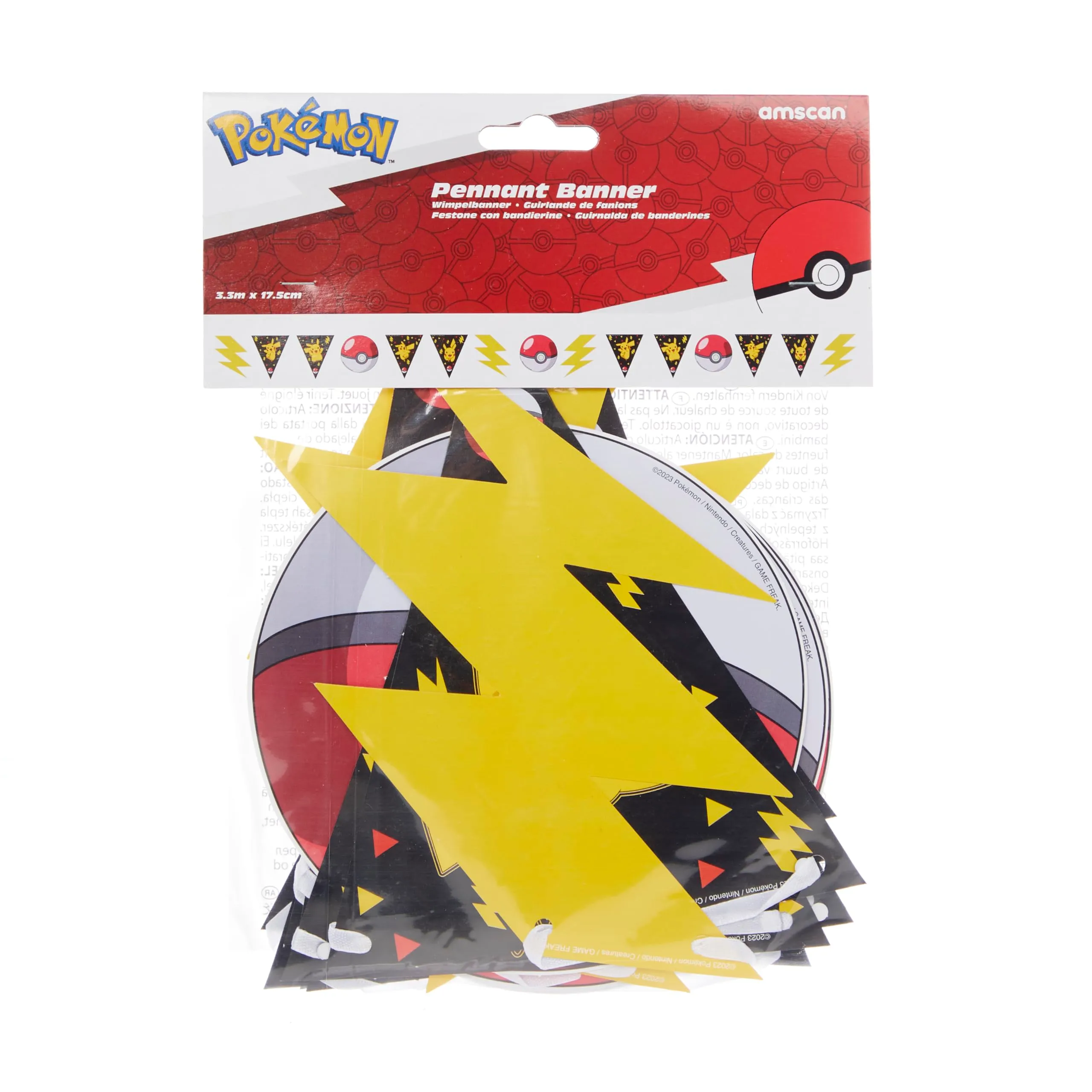 Amscan 9917111 Decorazione Festa di Compleanno Pokémon, 3,3 m - immagine 2