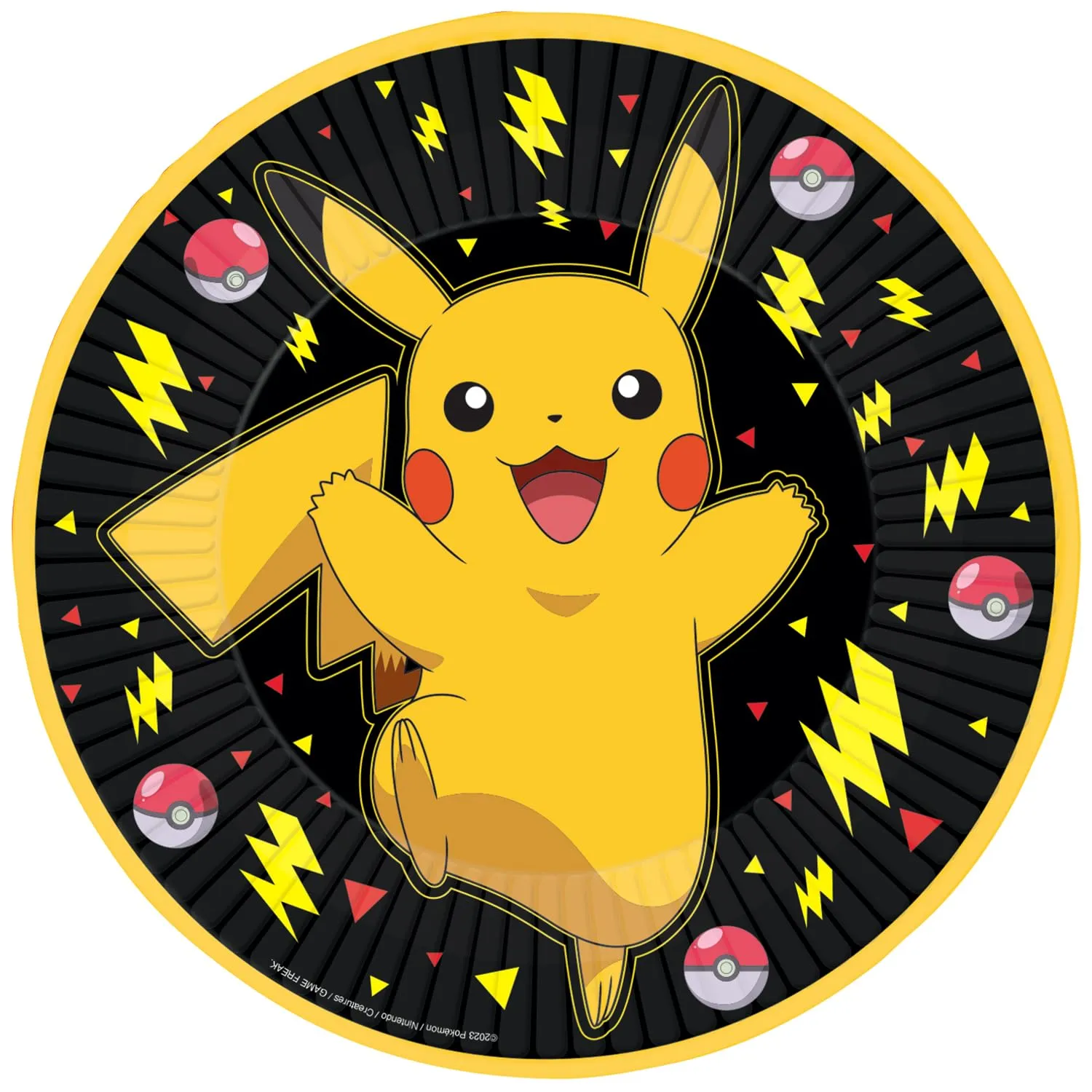 Amscan Piatti di carta per feste di compleanno per bambini Pokémon 9917104-66, confezione da 8 - immagine 1