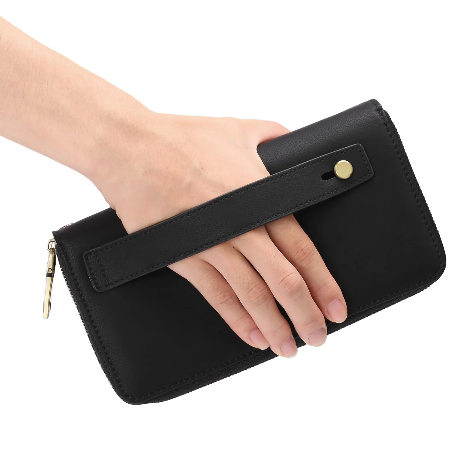 GAEKEAO Portafoglio Donna Grande in Pelle Vegan con Protezione RFID e Doppia Cerniera - immagine 7