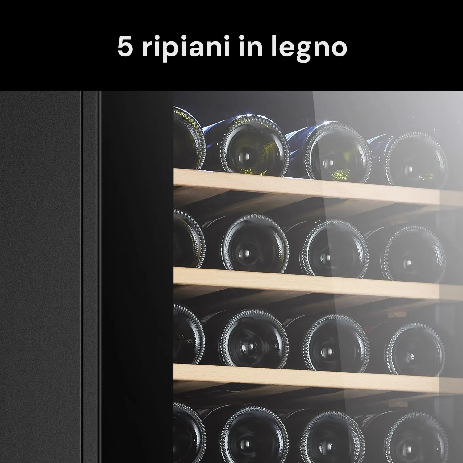 Wintem Cantinetta Vino Refrigerata Doppia Temperatura, Frigorifero con Display LED Touchscreen, Capacità 28 Bottiglie 82L - immagine 2