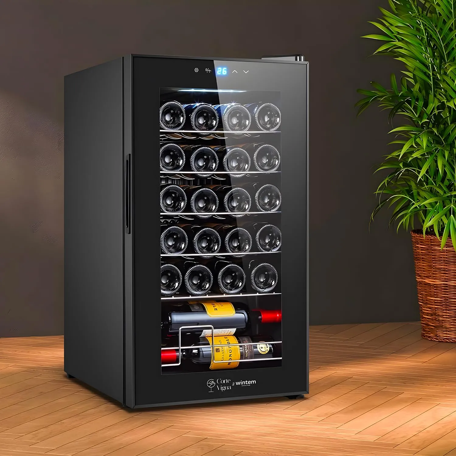 Wintem Cantinetta Vino 24 Bottiglie 70L a Compressore, Temperatura 5-18°C - immagine 2