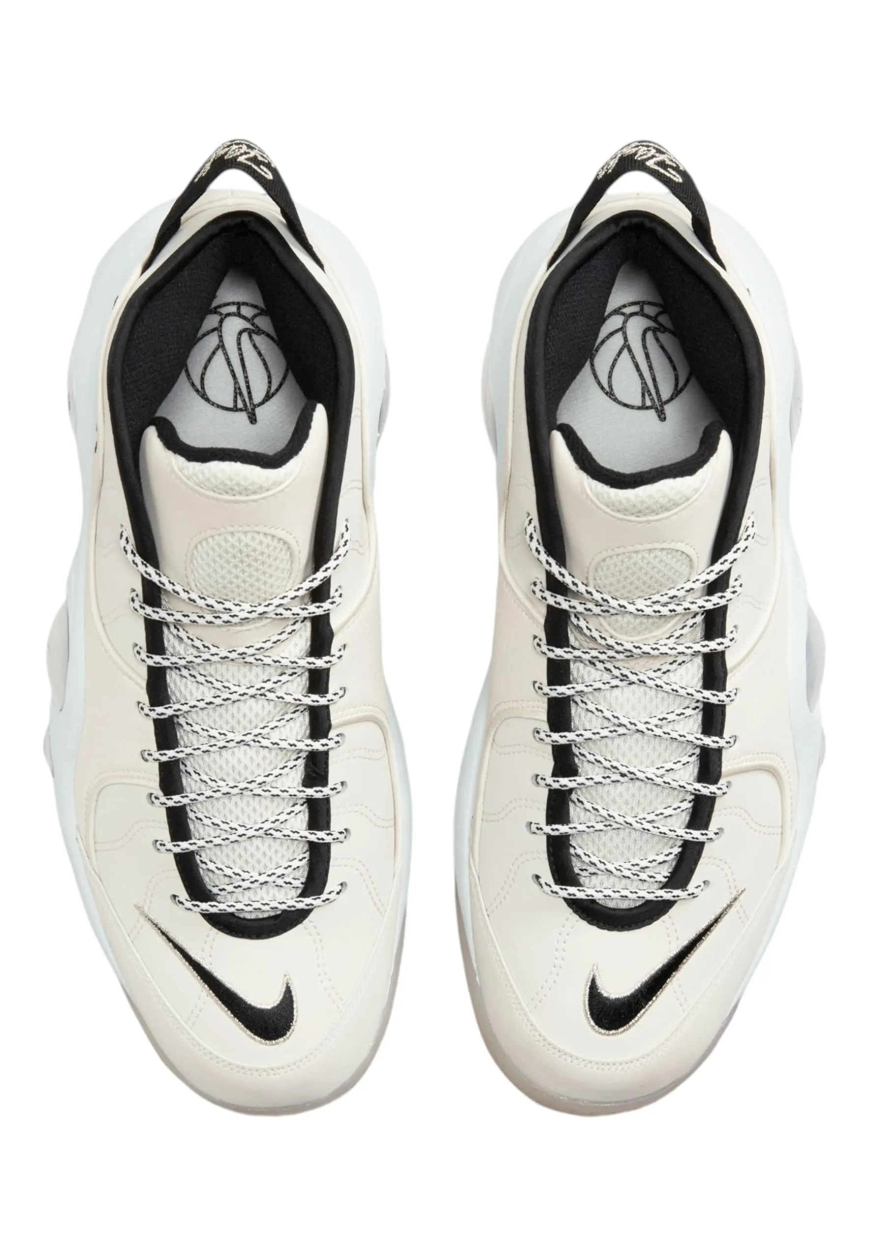 NIKE Sportswear - Sneakers Air Zoom Flight 95 in Pelle, Bianco-Nero-Argento-Sabbia (8.5) - immagine 4