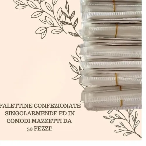 marketcaffe Palette caffè monouso in legno biodegradabile, confezionate singolarmente, 500 pezzi - immagine 6