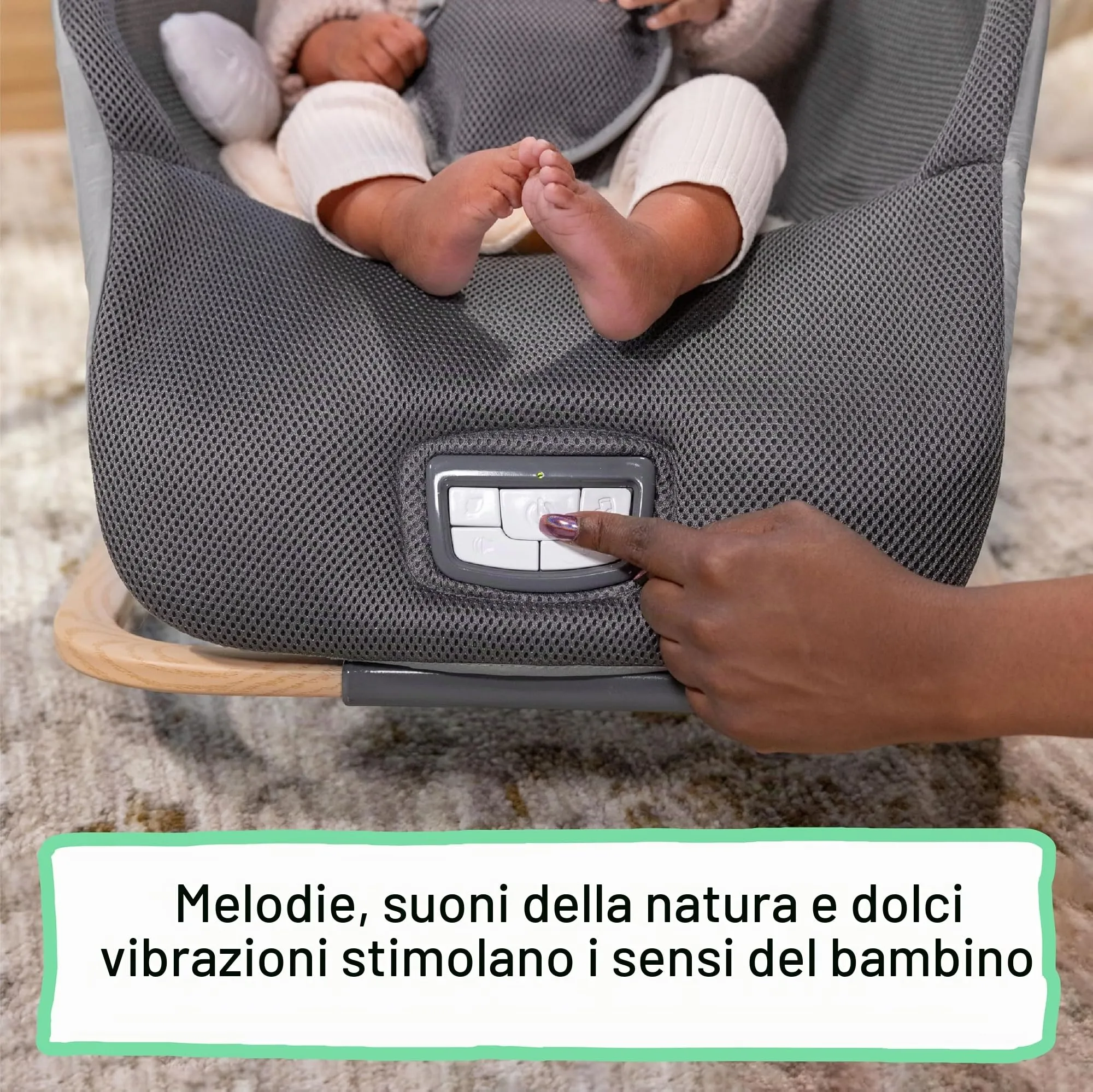Ingenuity Dondolo 2 in 1 Every Season, 0-30 mesi, grigio - immagine 5
