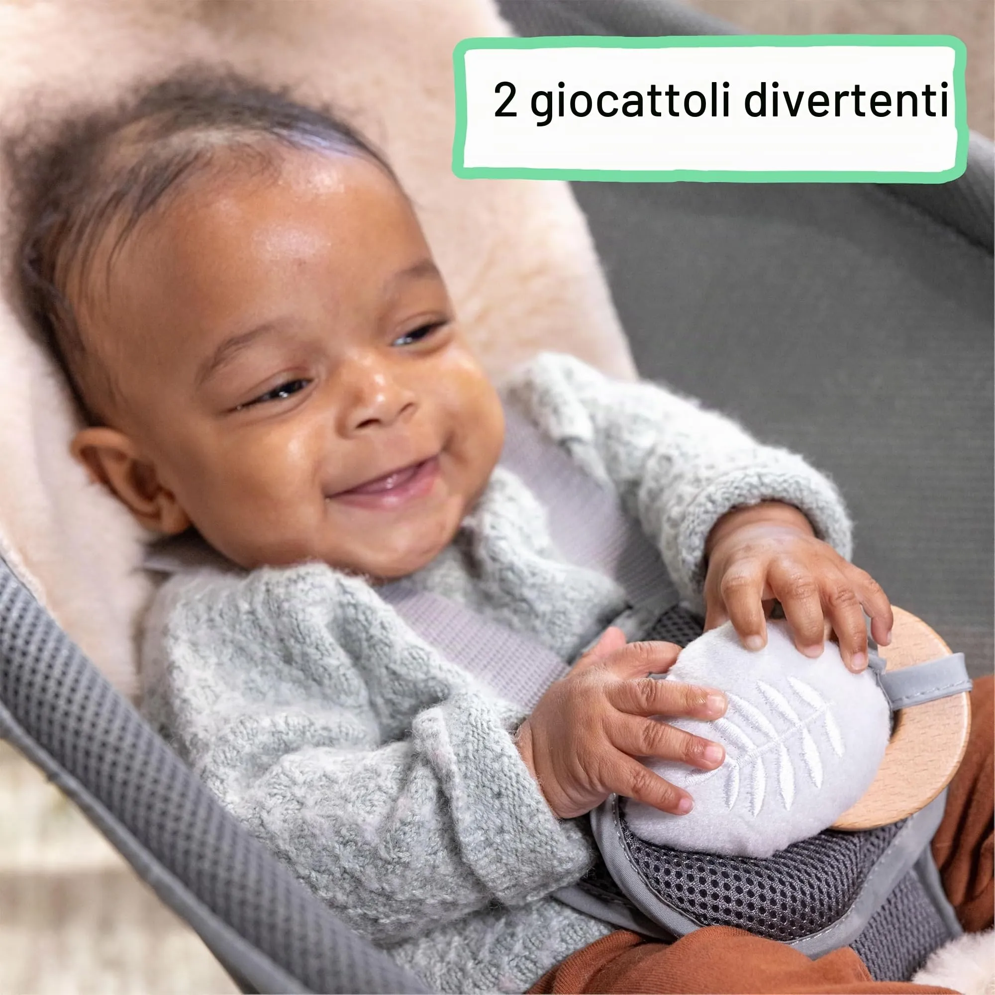 Ingenuity Dondolo 2 in 1 Every Season, 0-30 mesi, grigio - immagine 9