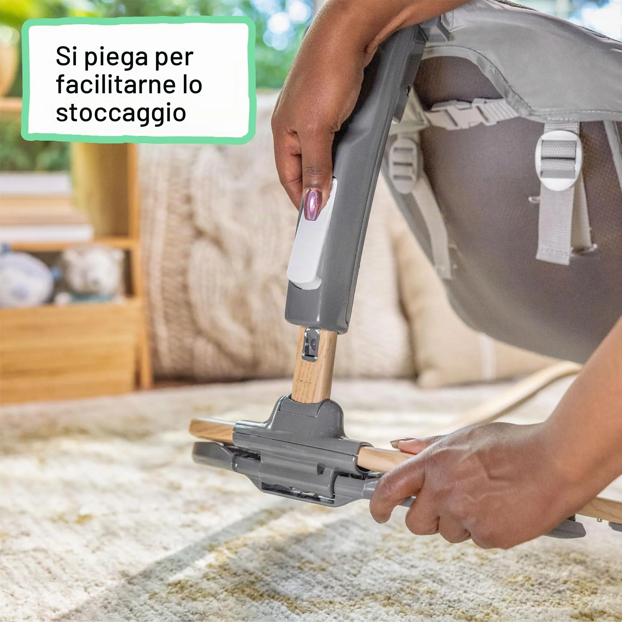Ingenuity Dondolo 2 in 1 Every Season, 0-30 mesi, grigio - immagine 10