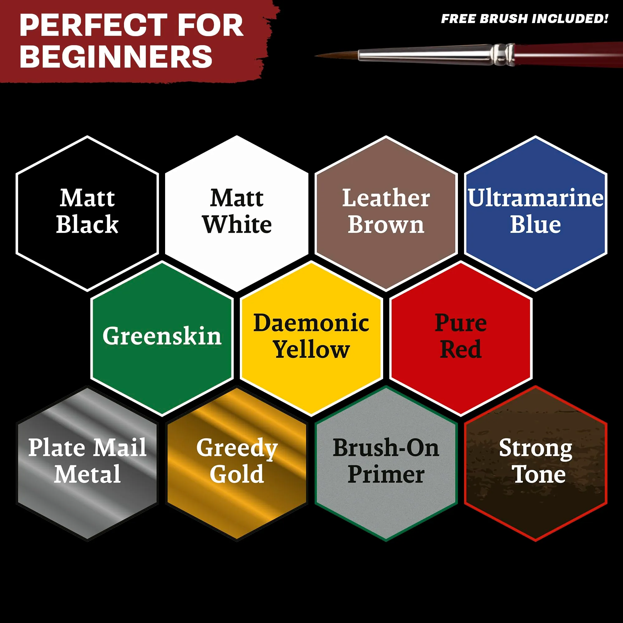 The Army Painter, Warpaints Fanatic Starter Set, 11 x 18 ml acrilici - immagine 3