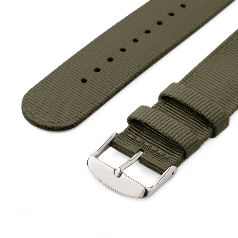 Archer Watch Straps - Cinturini in Nylon Premium a Sgancio Rapido (Verde Oliva, 20mm) - immagine 5