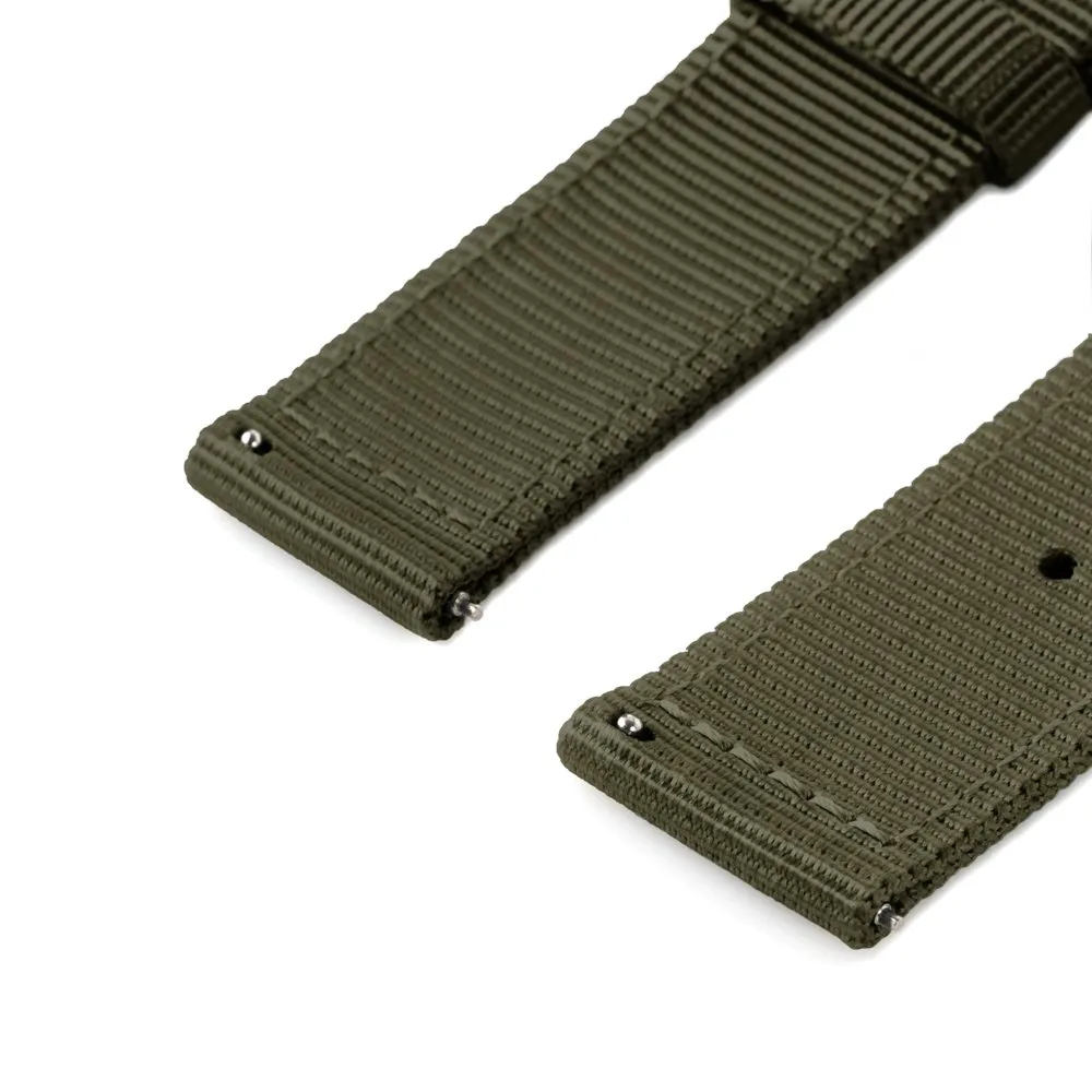Archer Watch Straps - Cinturini in Nylon Premium a Sgancio Rapido (Verde Oliva, 20mm) - immagine 6