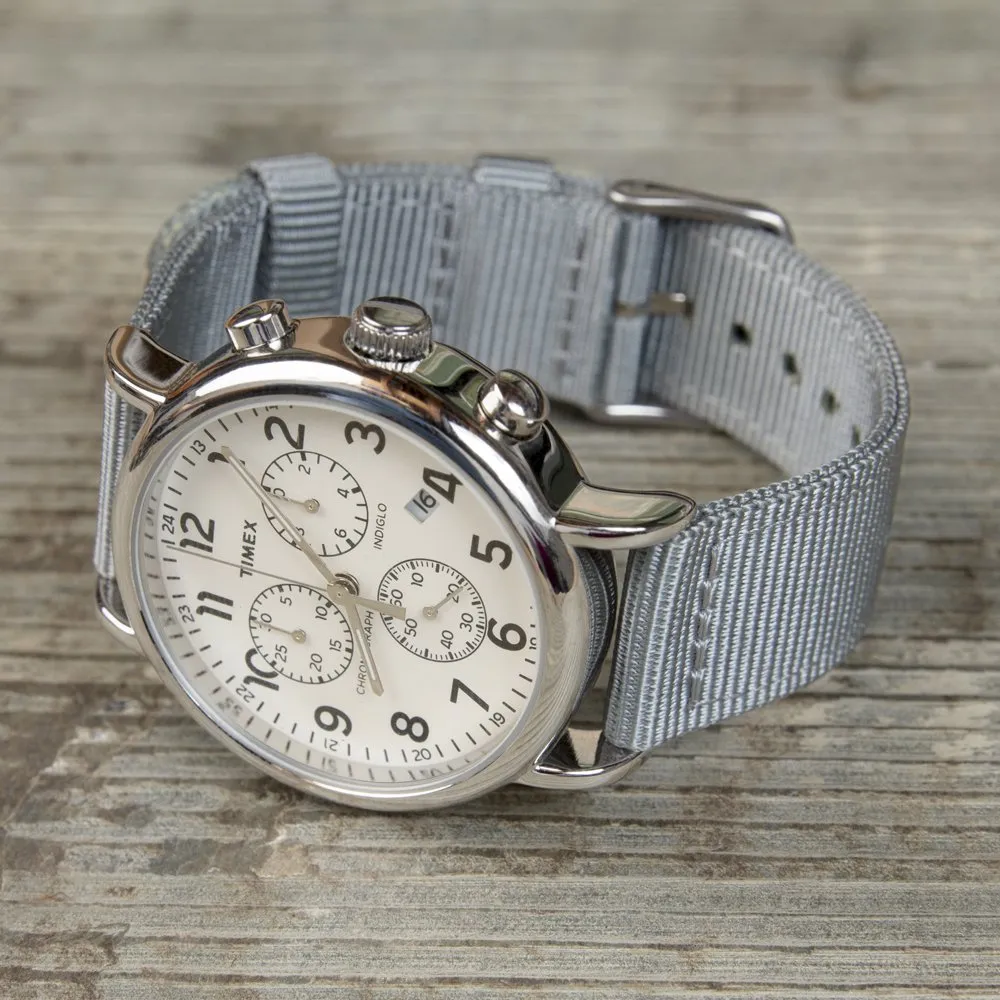Archer Watch Straps - Cinturini in Nylon Premium a Sgancio Rapido (Grigio, 18mm) - immagine 3
