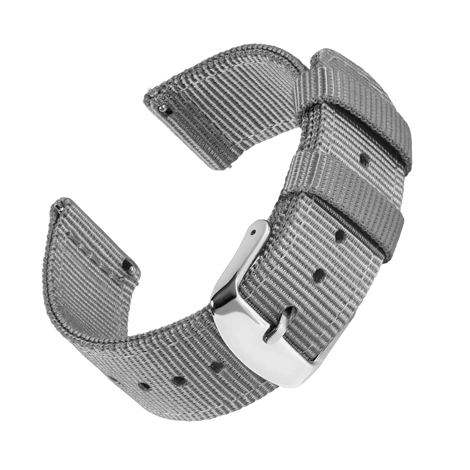 Archer Watch Straps - Cinturini in Nylon Premium a Sgancio Rapido (Grigio, 22mm) - immagine 1
