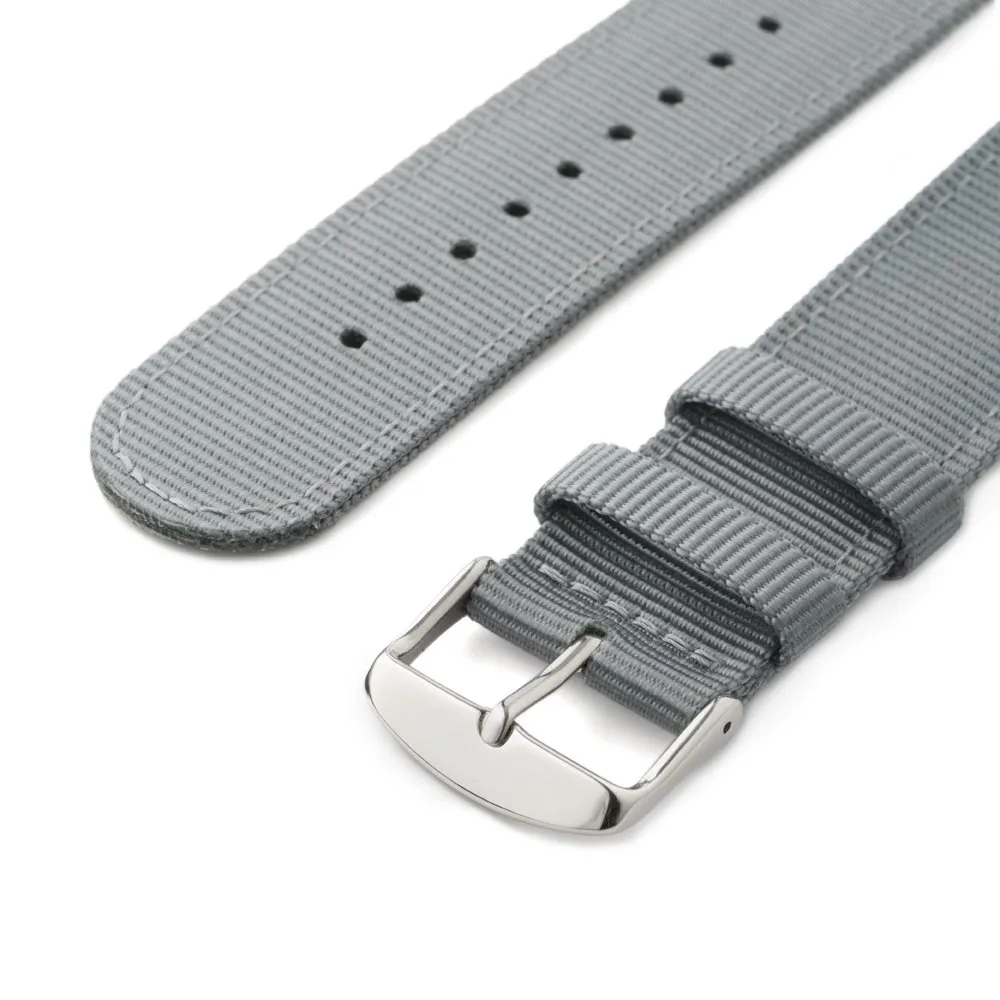Archer Watch Straps - Cinturini in Nylon Premium a Sgancio Rapido (Grigio, 22mm) - immagine 5