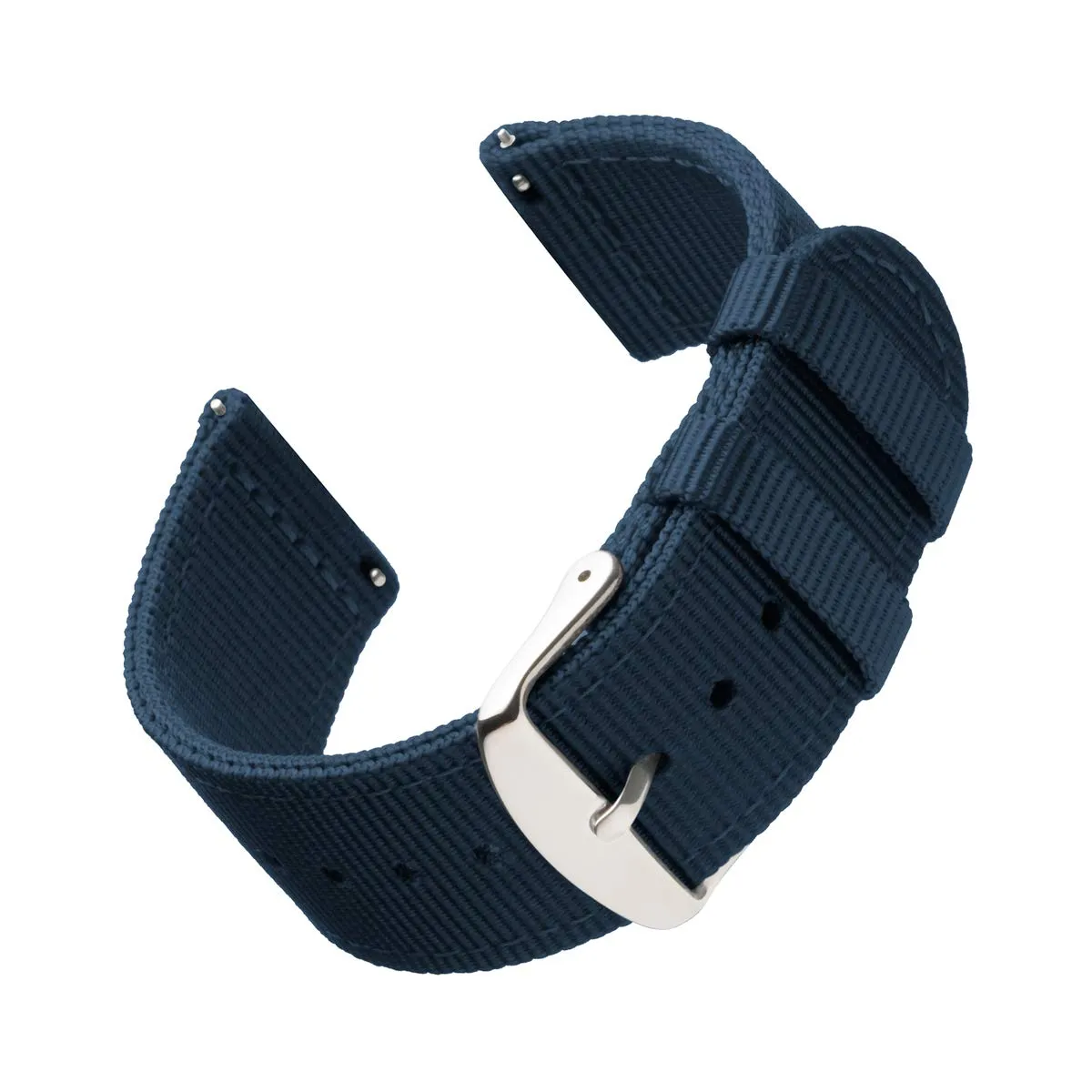 Archer Watch Straps - Cinturini in Nylon Premium a Sgancio Rapido (Blu Navy, 18mm) - immagine 1