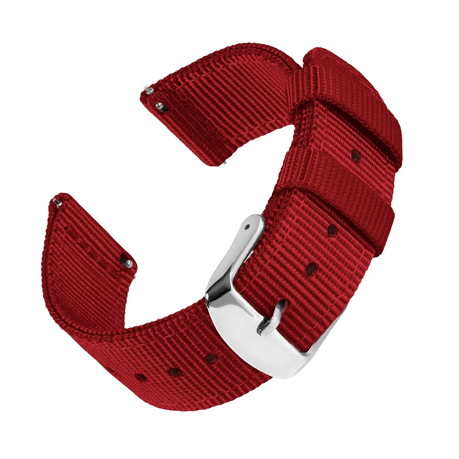 Archer Watch Straps - Cinturini in Nylon Premium a Sgancio Rapido (Rosso, 22mm) - immagine 1
